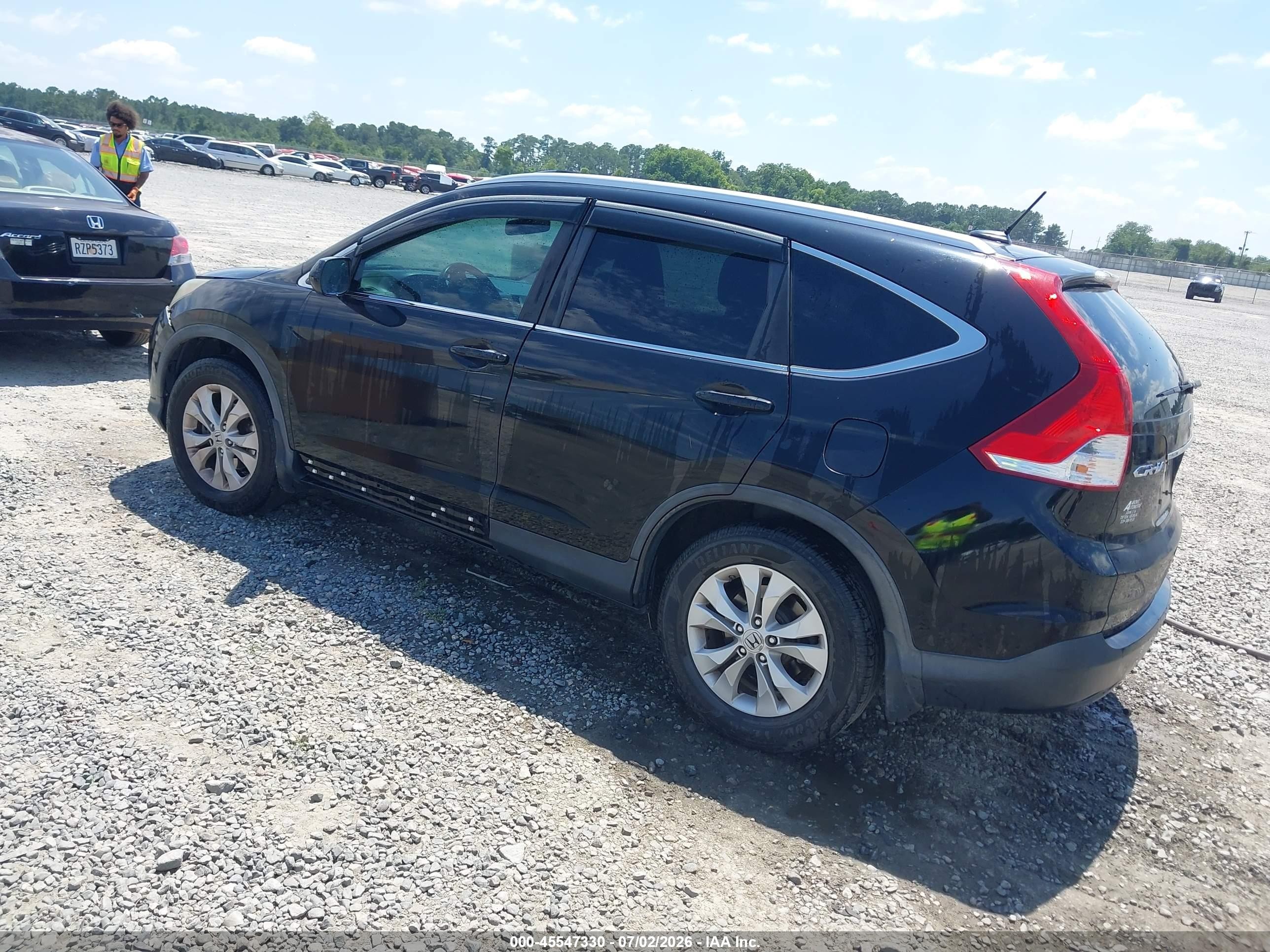 2012 Honda Cr-v Ex-l Black vin: 5J6RM3H70CL035827