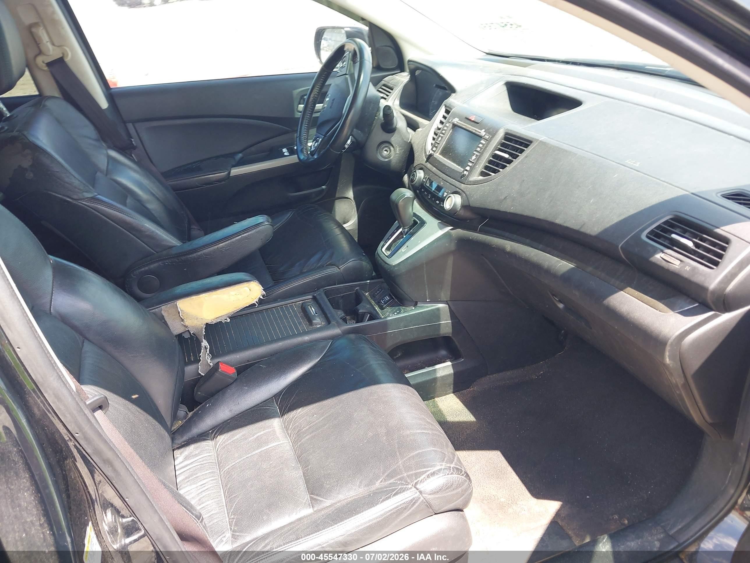 2012 Honda Cr-v Ex-l Black vin: 5J6RM3H70CL035827