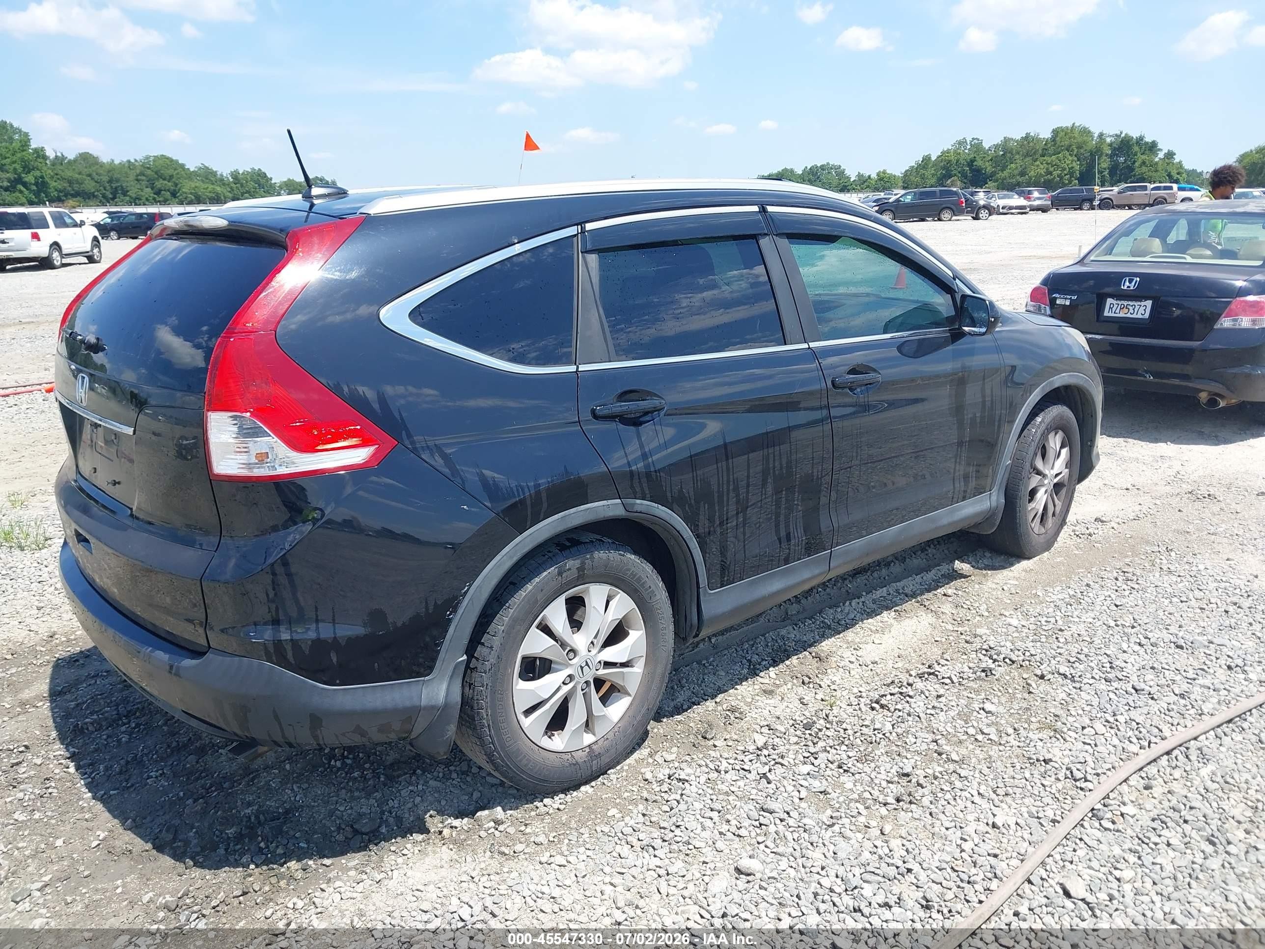 2012 Honda Cr-v Ex-l Black vin: 5J6RM3H70CL035827