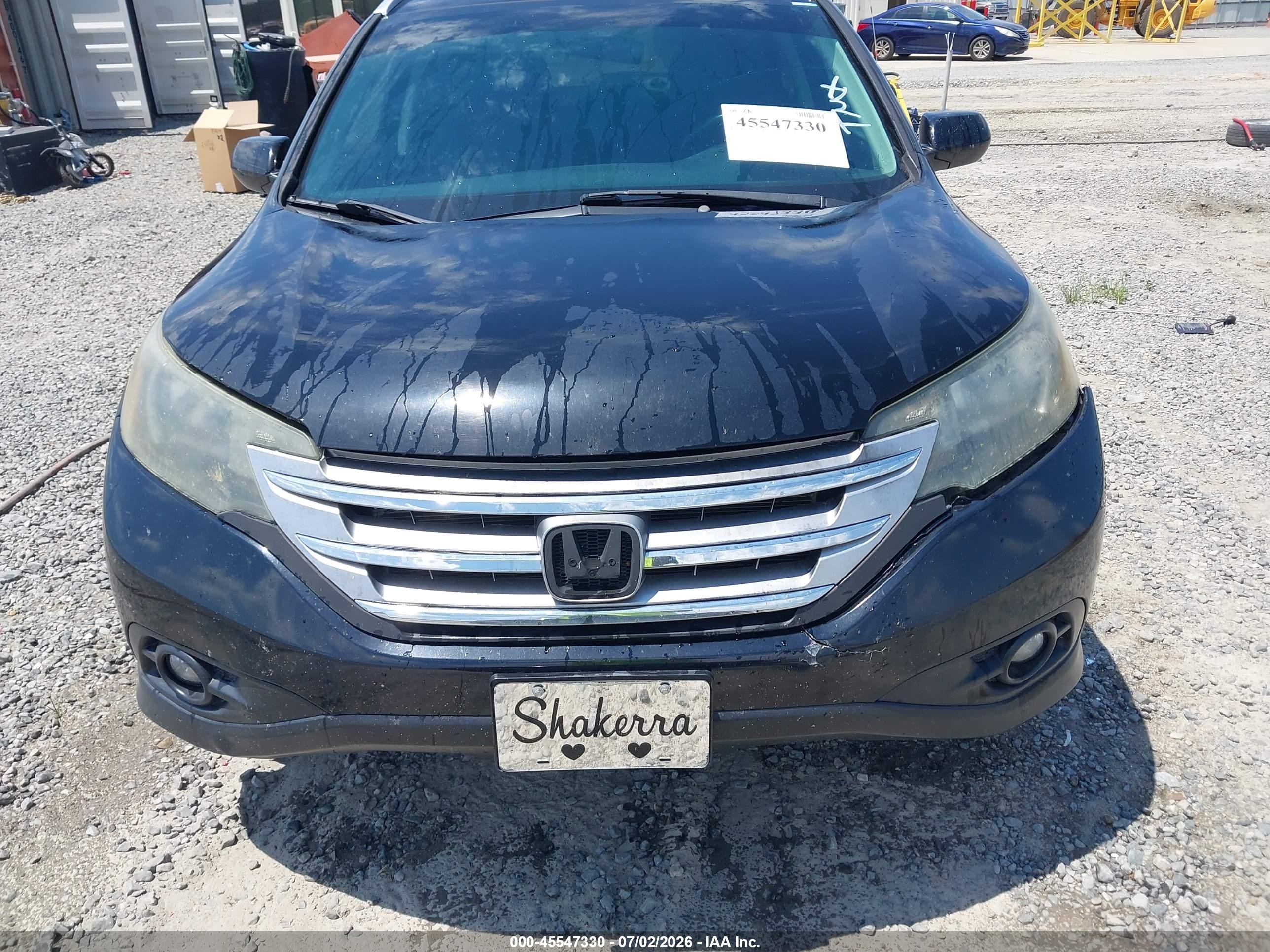 2012 Honda Cr-v Ex-l Black vin: 5J6RM3H70CL035827