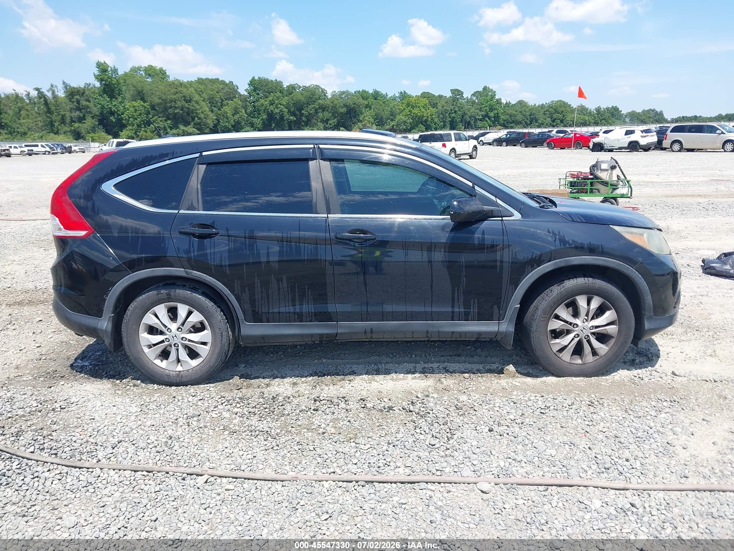 2012 Honda Cr-v Ex-l Black vin: 5J6RM3H70CL035827