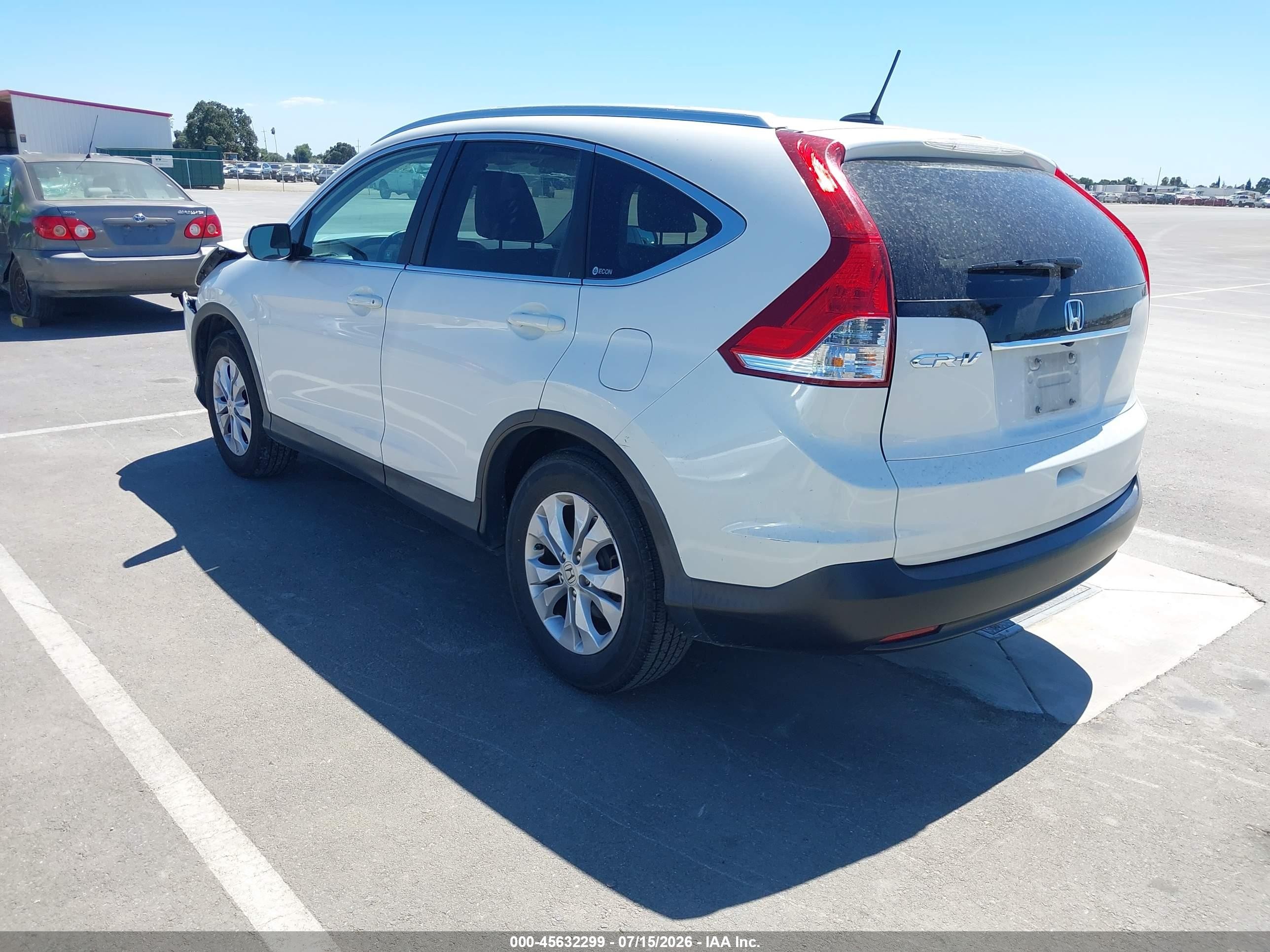 2012 Honda Cr-v Ex-l White vin: 5J6RM3H70CL048075