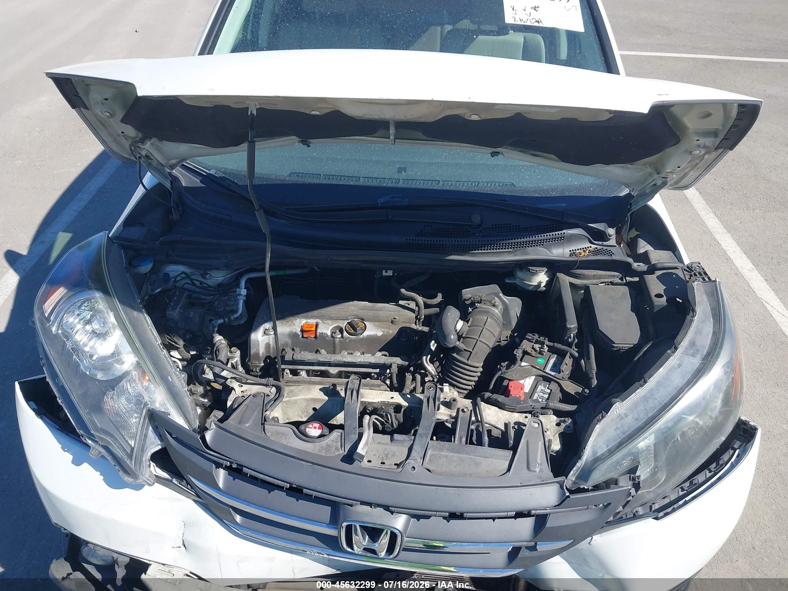 2012 Honda Cr-v Ex-l White vin: 5J6RM3H70CL048075
