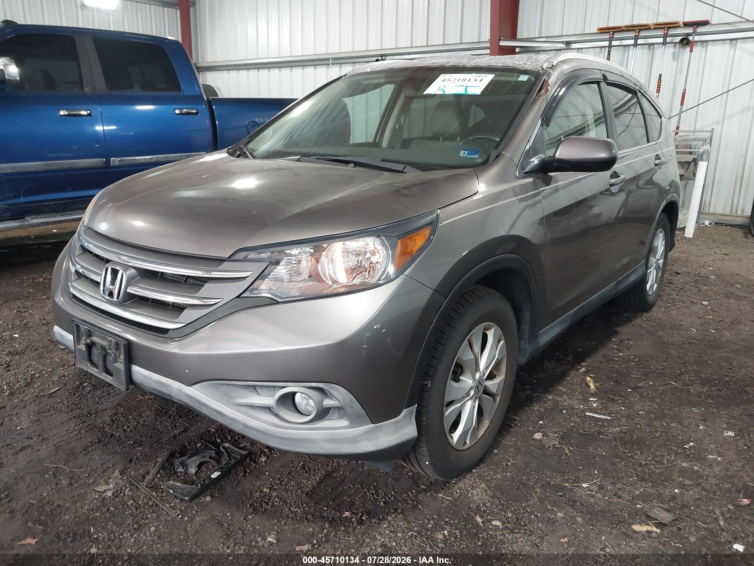 2013 Honda Cr-v Ex-l Brown vin: 5J6RM3H70DL005163