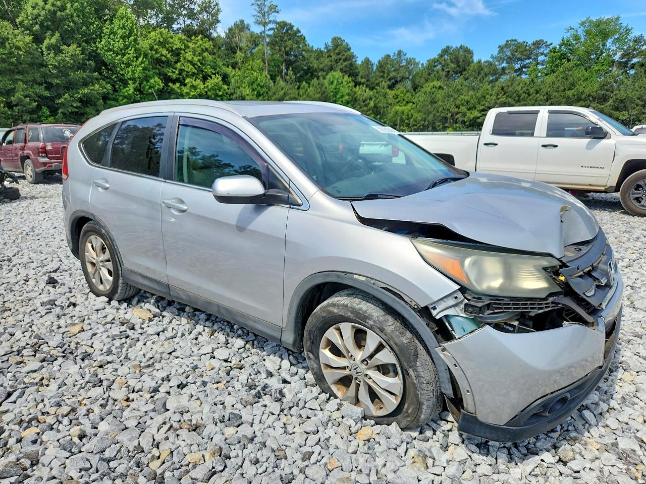 2013 Honda Cr-v Exl Silver vin: 5J6RM3H70DL009522