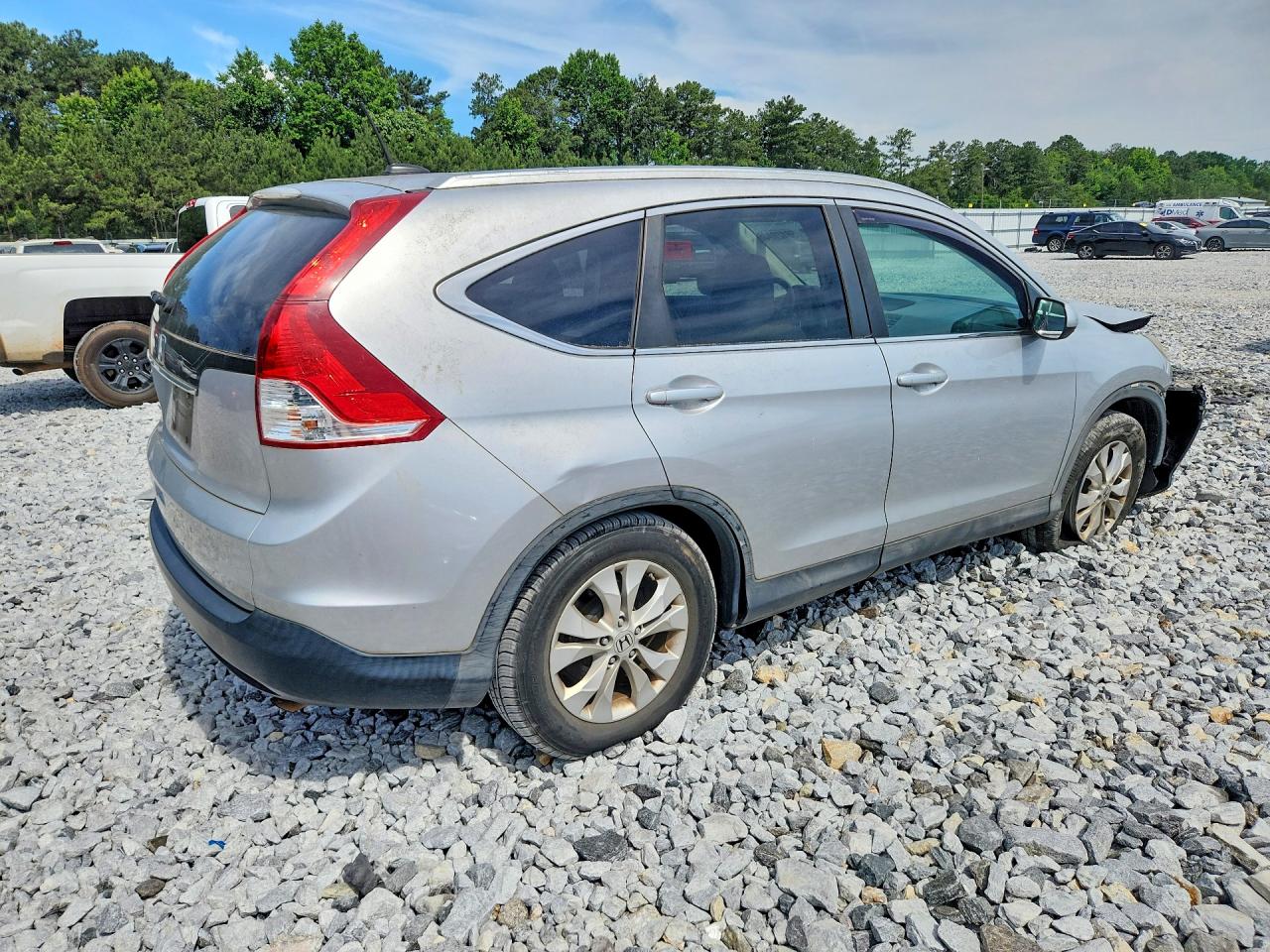 2013 Honda Cr-v Exl Silver vin: 5J6RM3H70DL009522