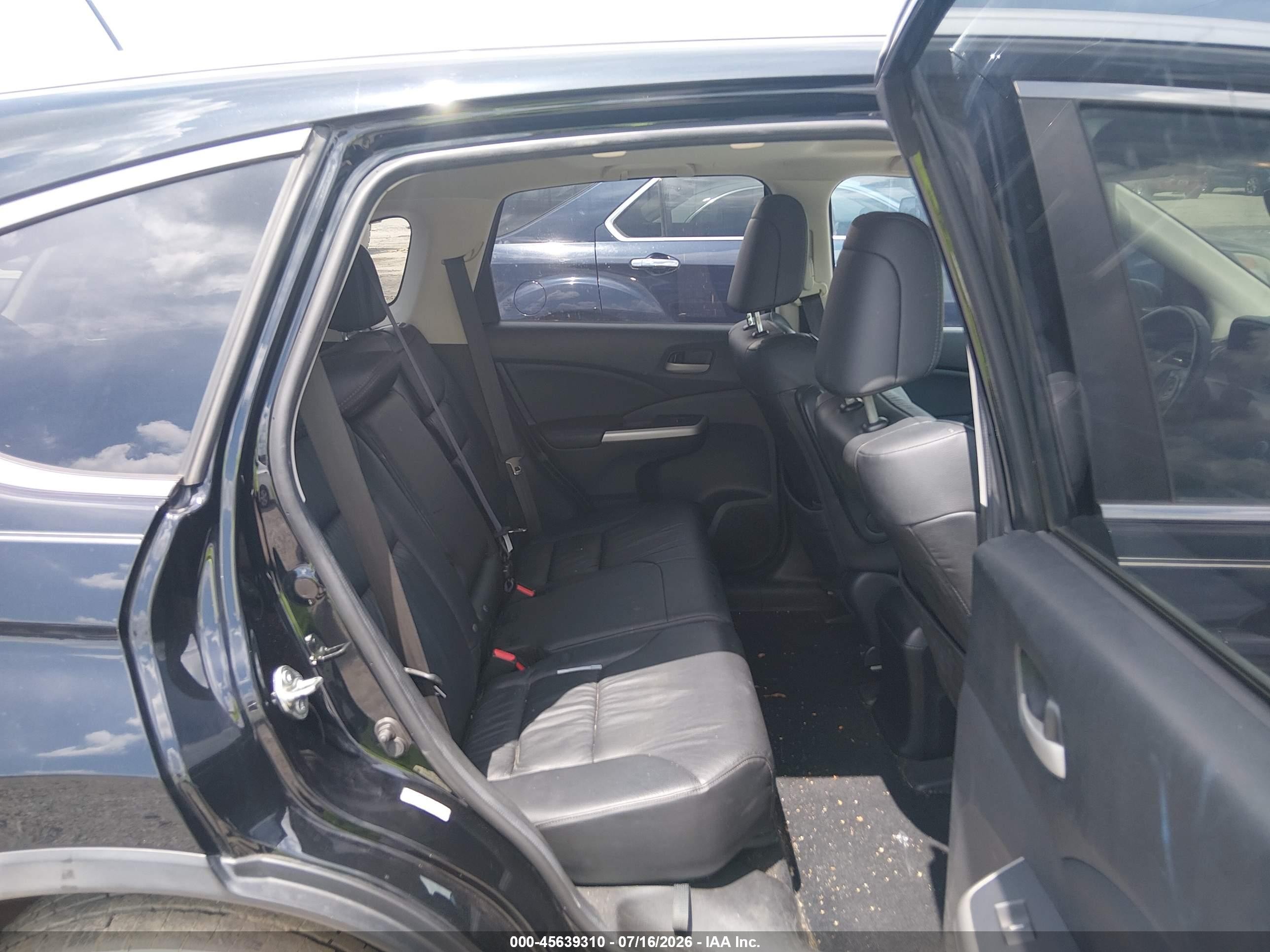 2013 Honda Cr-v Ex-l Black vin: 5J6RM3H70DL010640