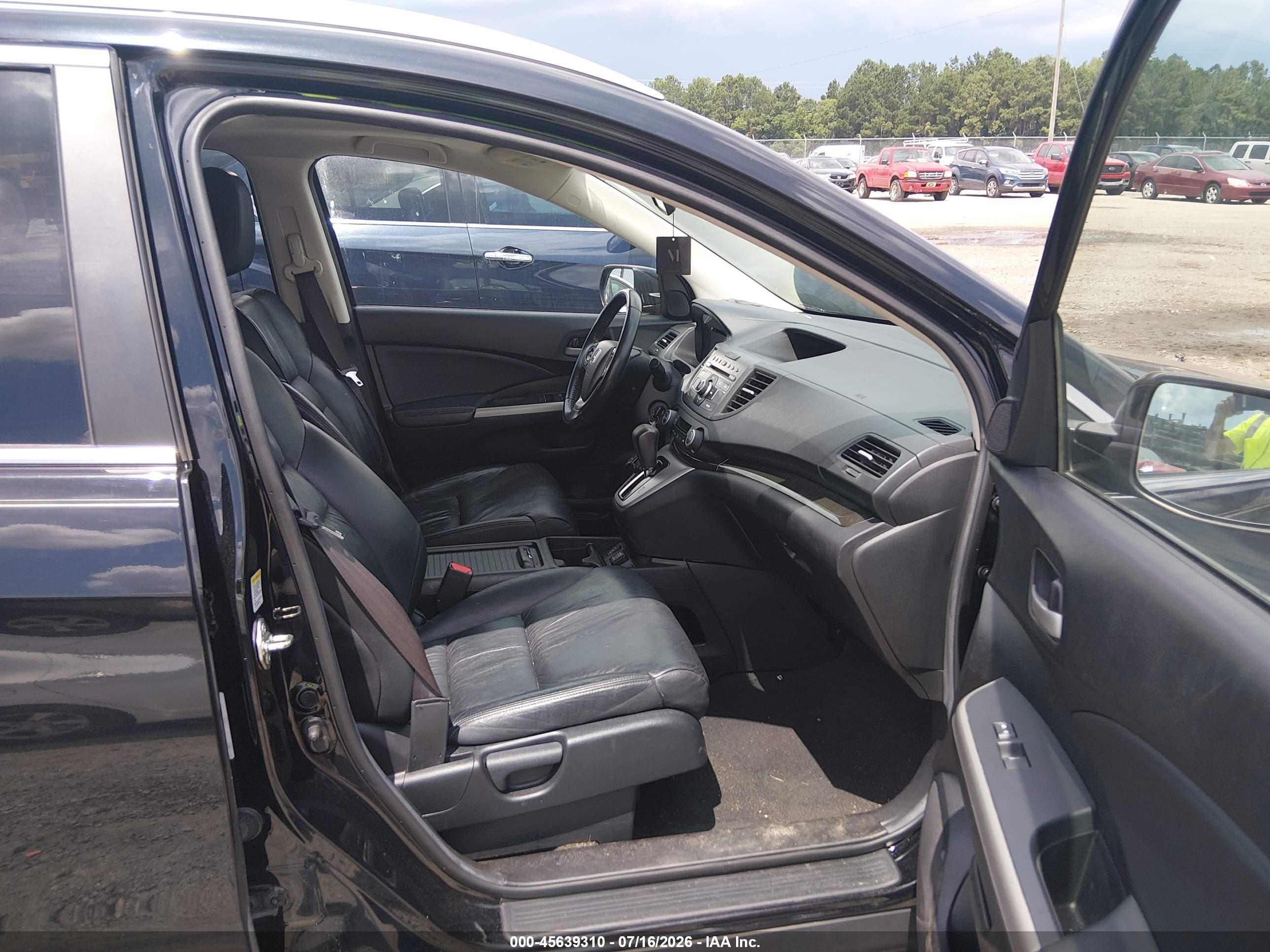 2013 Honda Cr-v Ex-l Black vin: 5J6RM3H70DL010640