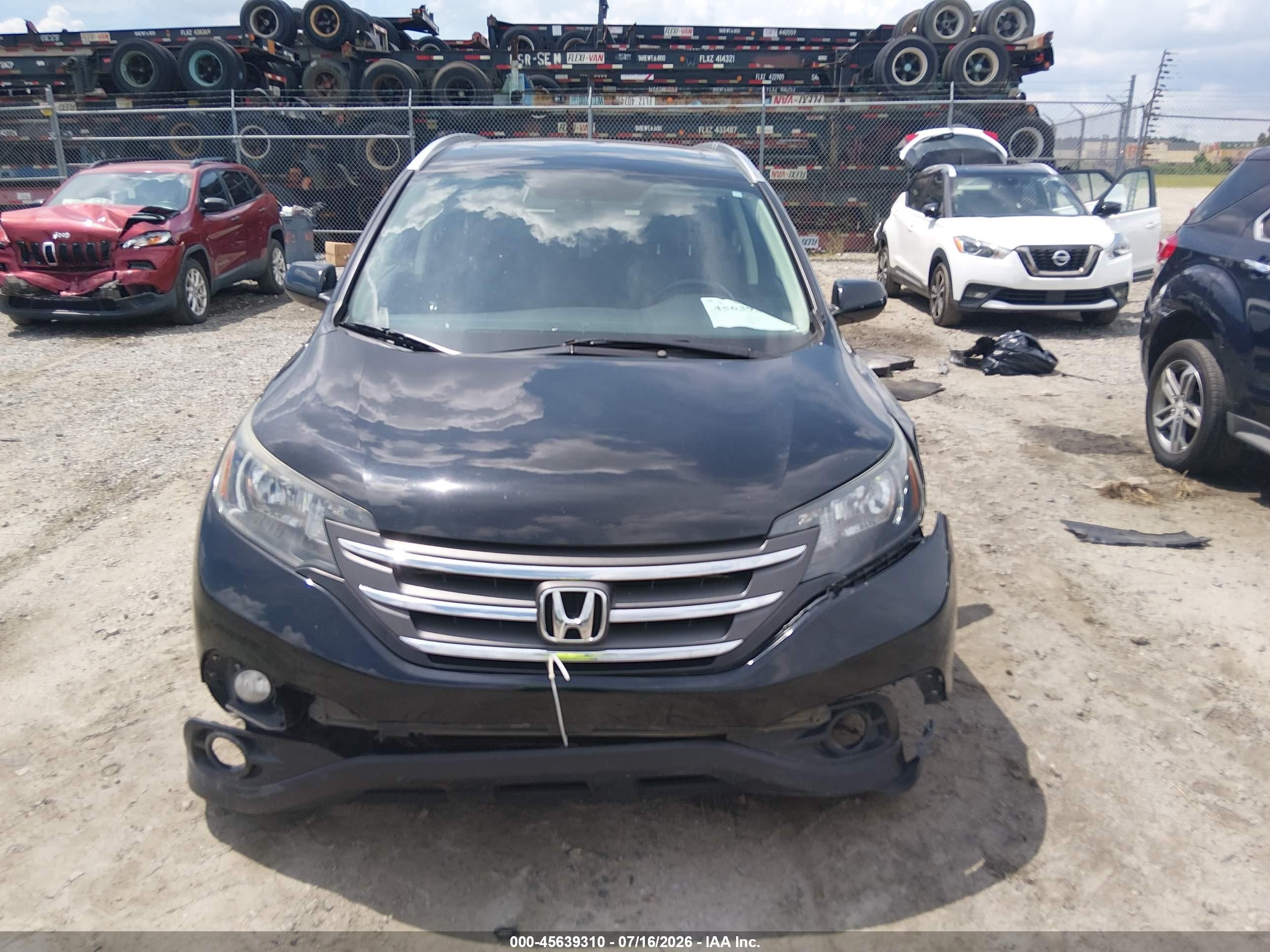2013 Honda Cr-v Ex-l Black vin: 5J6RM3H70DL010640