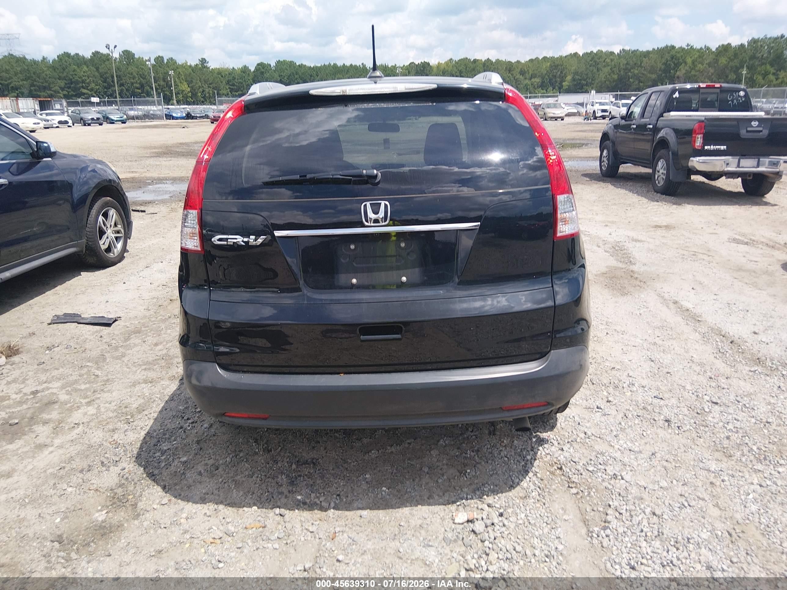 2013 Honda Cr-v Ex-l Black vin: 5J6RM3H70DL010640
