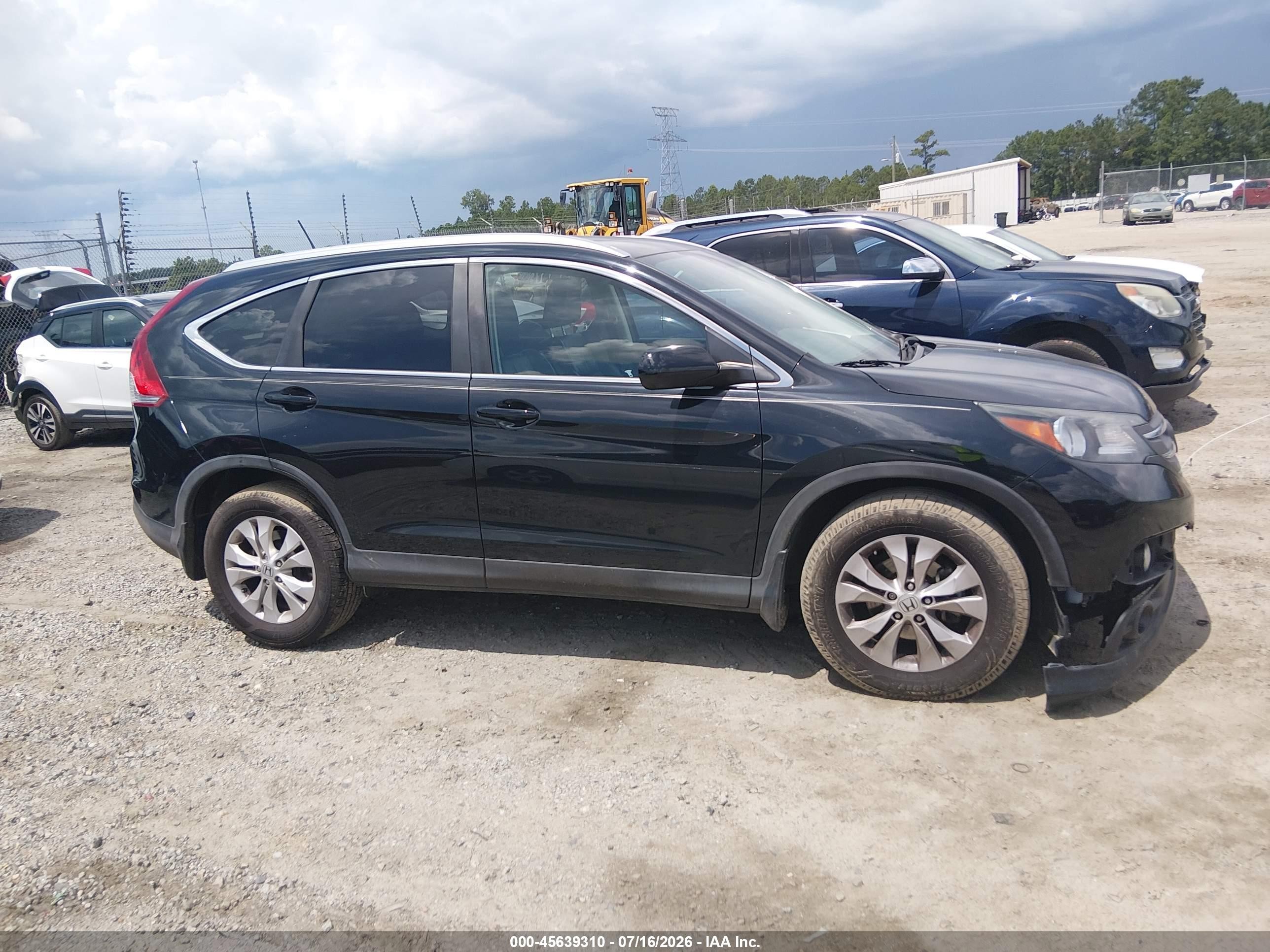 2013 Honda Cr-v Ex-l Black vin: 5J6RM3H70DL010640