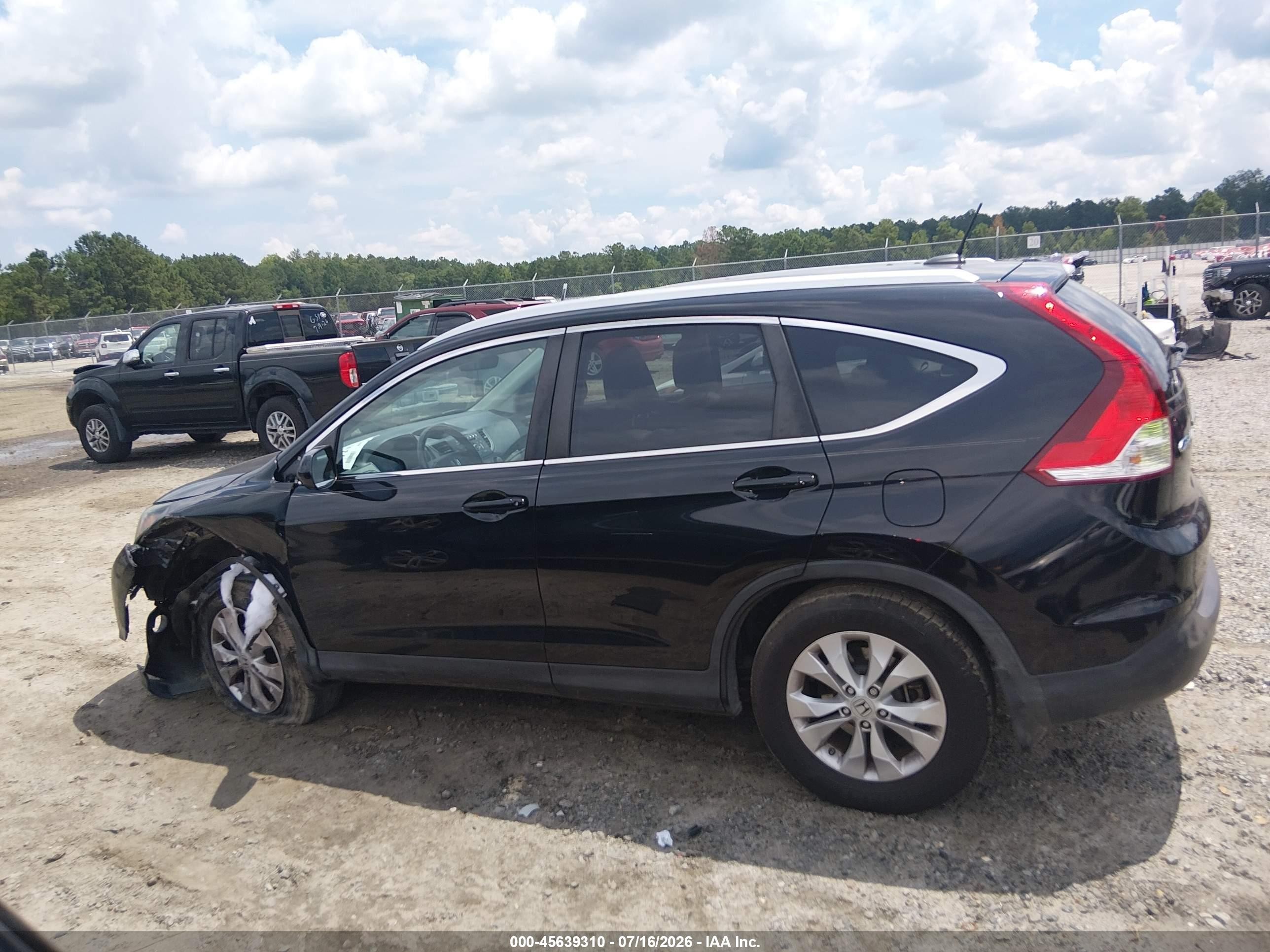 2013 Honda Cr-v Ex-l Black vin: 5J6RM3H70DL010640