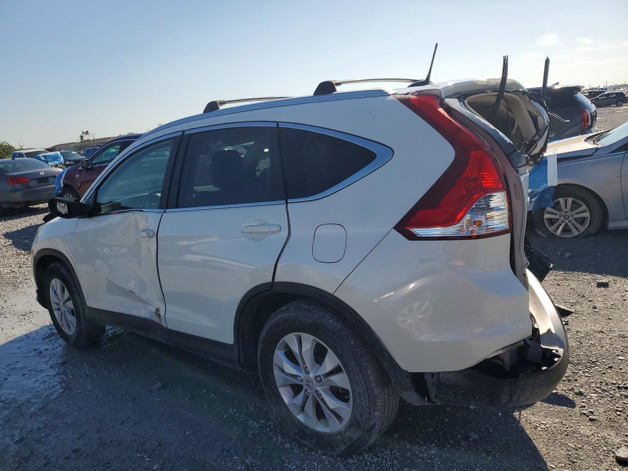 2013 Honda Cr-v Exl White vin: 5J6RM3H70DL029298