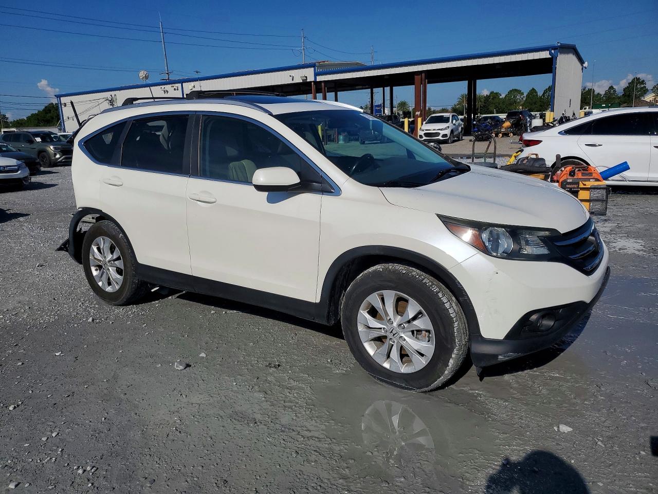 2013 Honda Cr-v Exl White vin: 5J6RM3H70DL029298