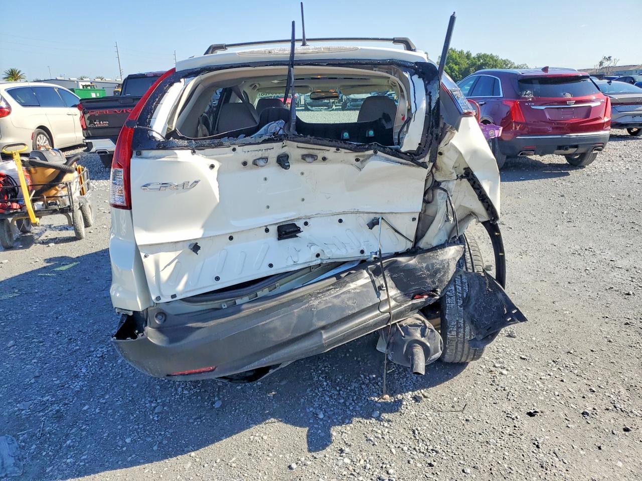 2013 Honda Cr-v Exl White vin: 5J6RM3H70DL029298