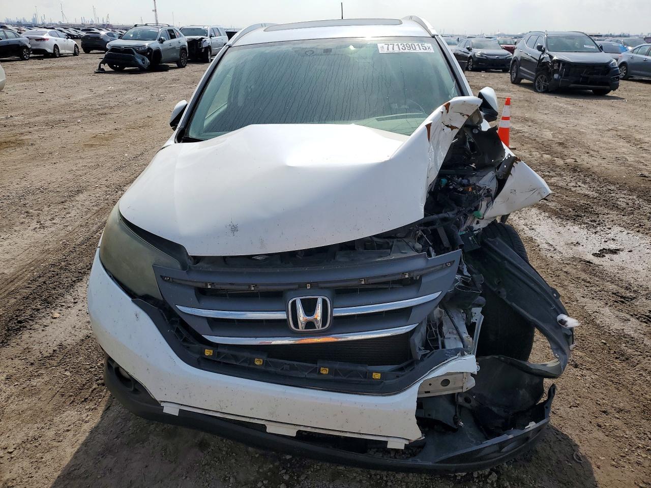 2013 Honda Cr-v Exl White vin: 5J6RM3H70DL033349