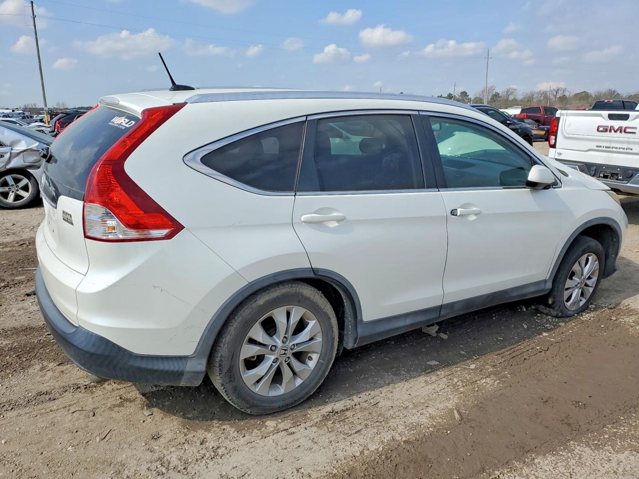 2013 Honda Cr-v Exl White vin: 5J6RM3H70DL033349