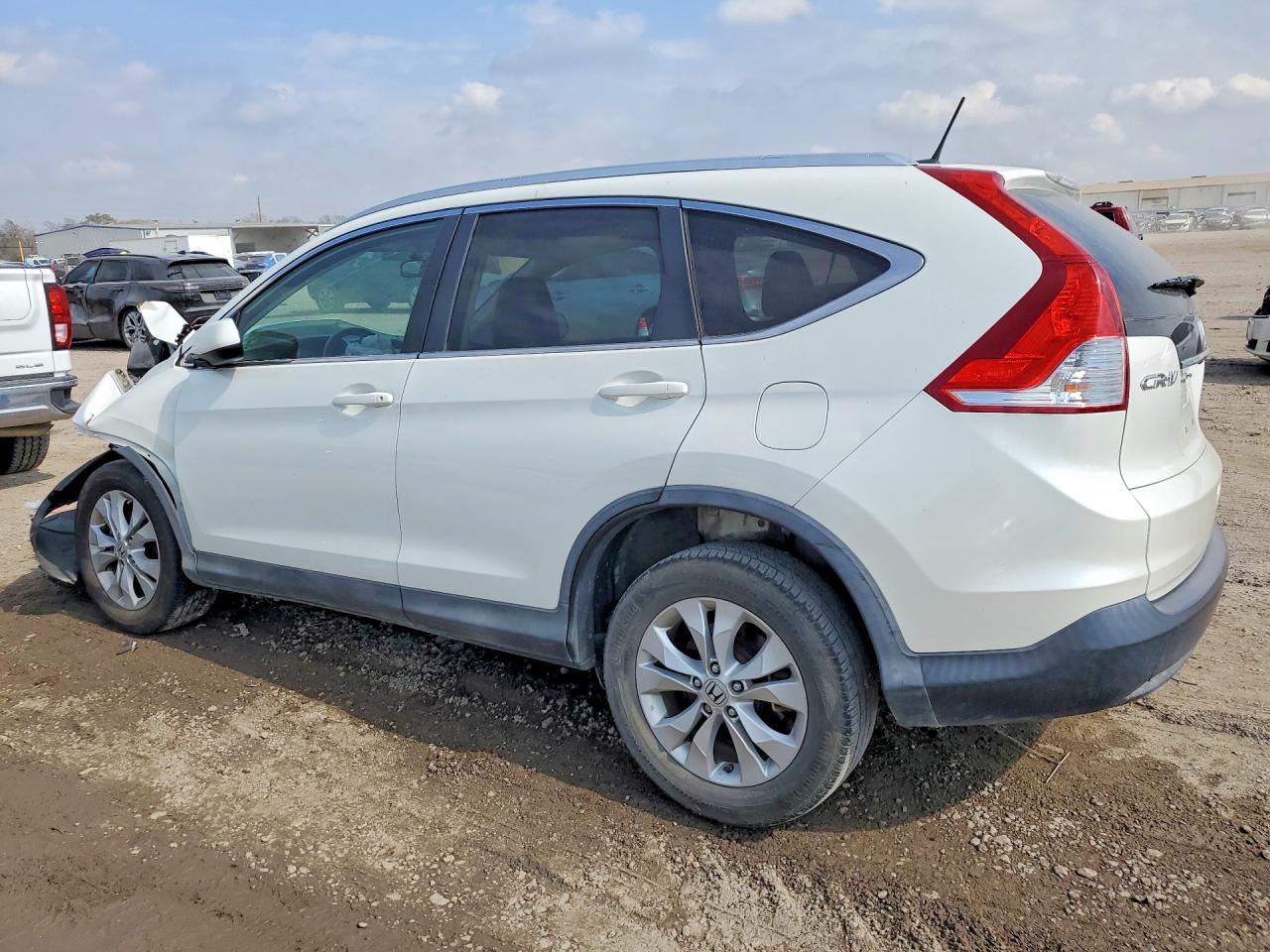 2013 Honda Cr-v Exl White vin: 5J6RM3H70DL033349