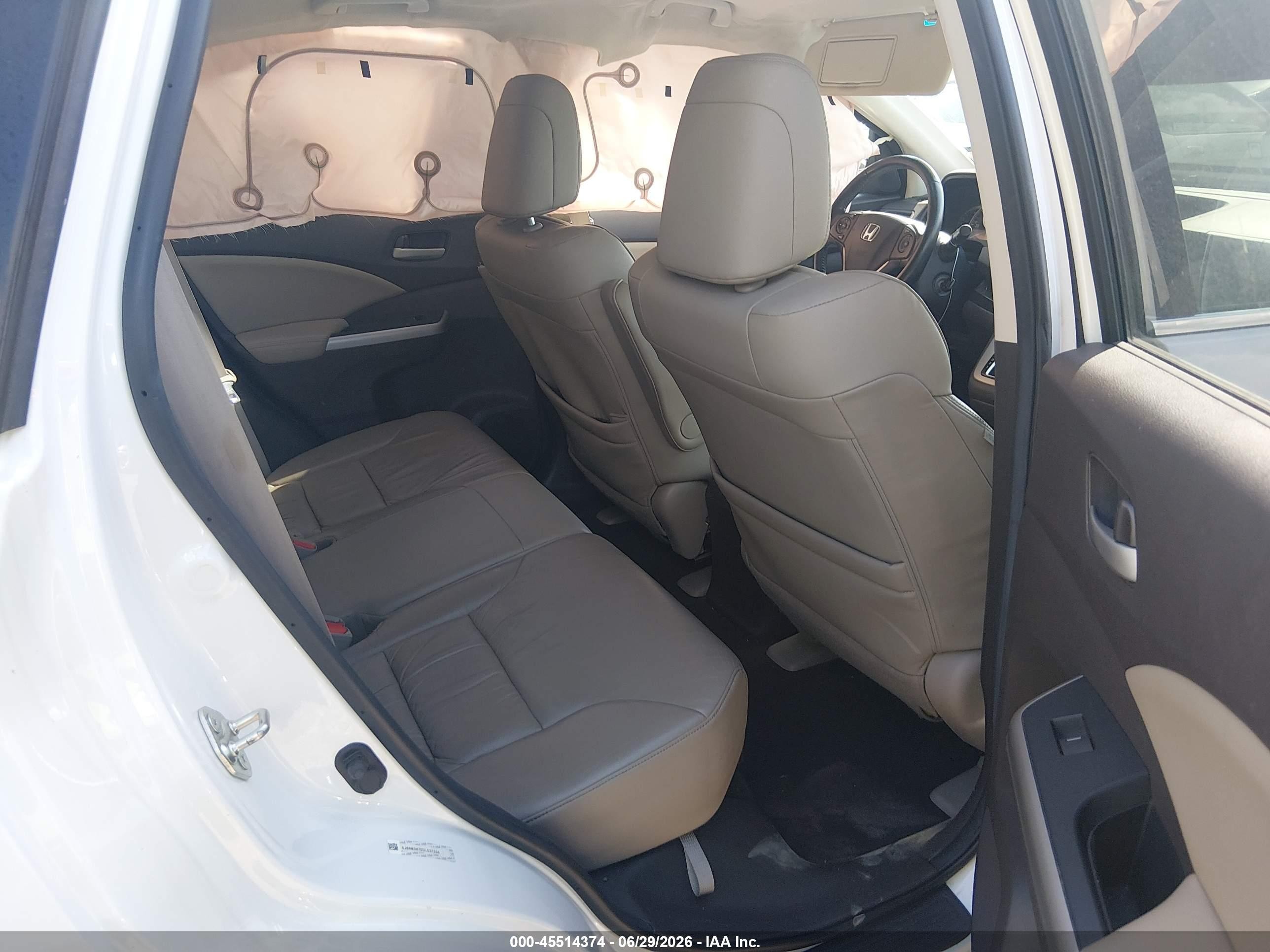2013 Honda Cr-v Ex-l White vin: 5J6RM3H70DL037336
