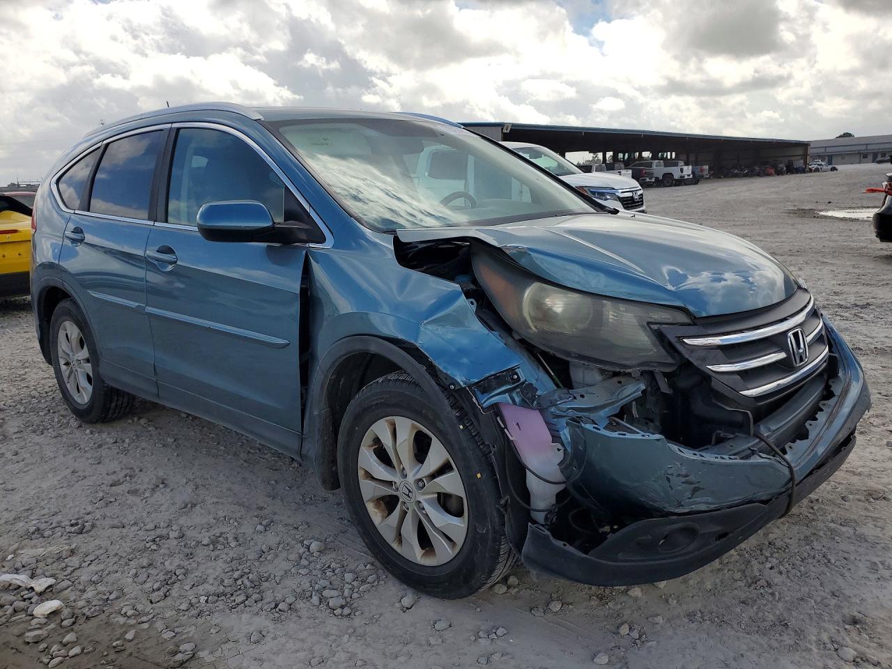 2013 Honda Cr-v Exl Blue vin: 5J6RM3H70DL044626