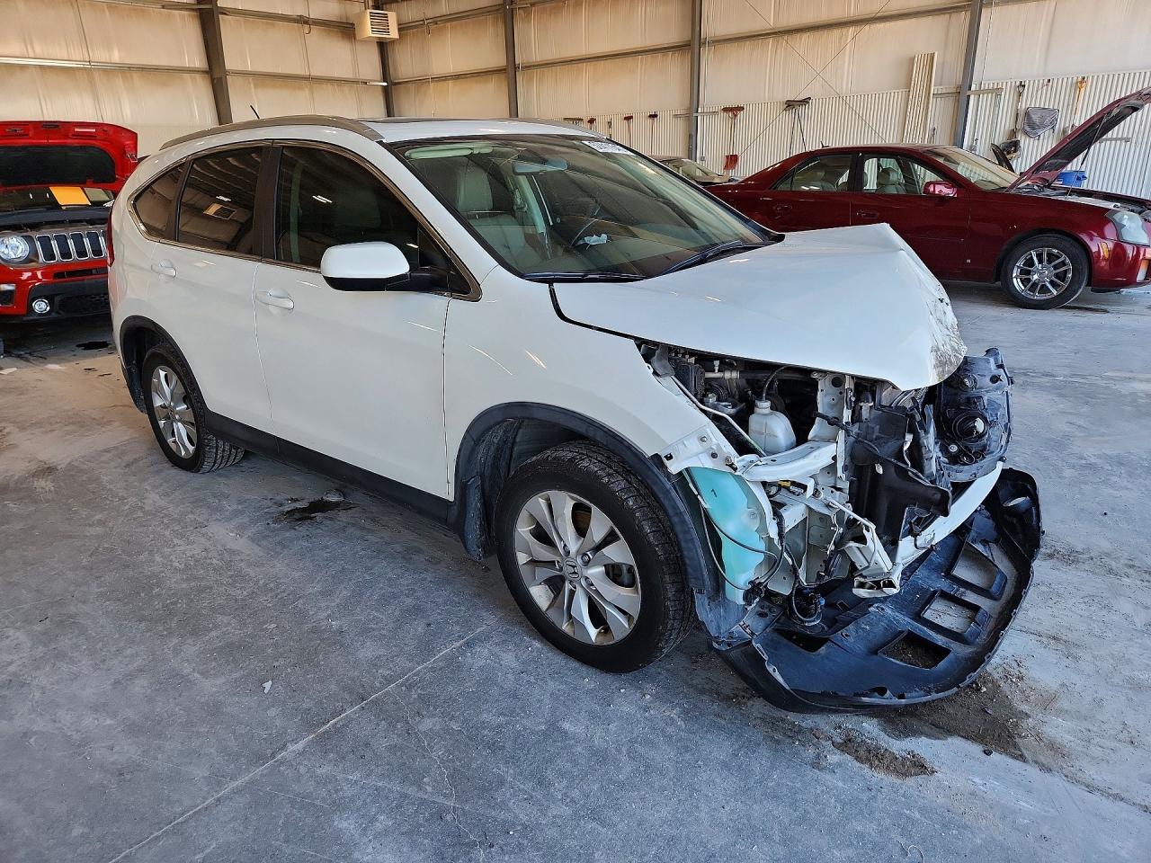 2014 Honda Cr-v Exl White vin: 5J6RM3H70EL003379
