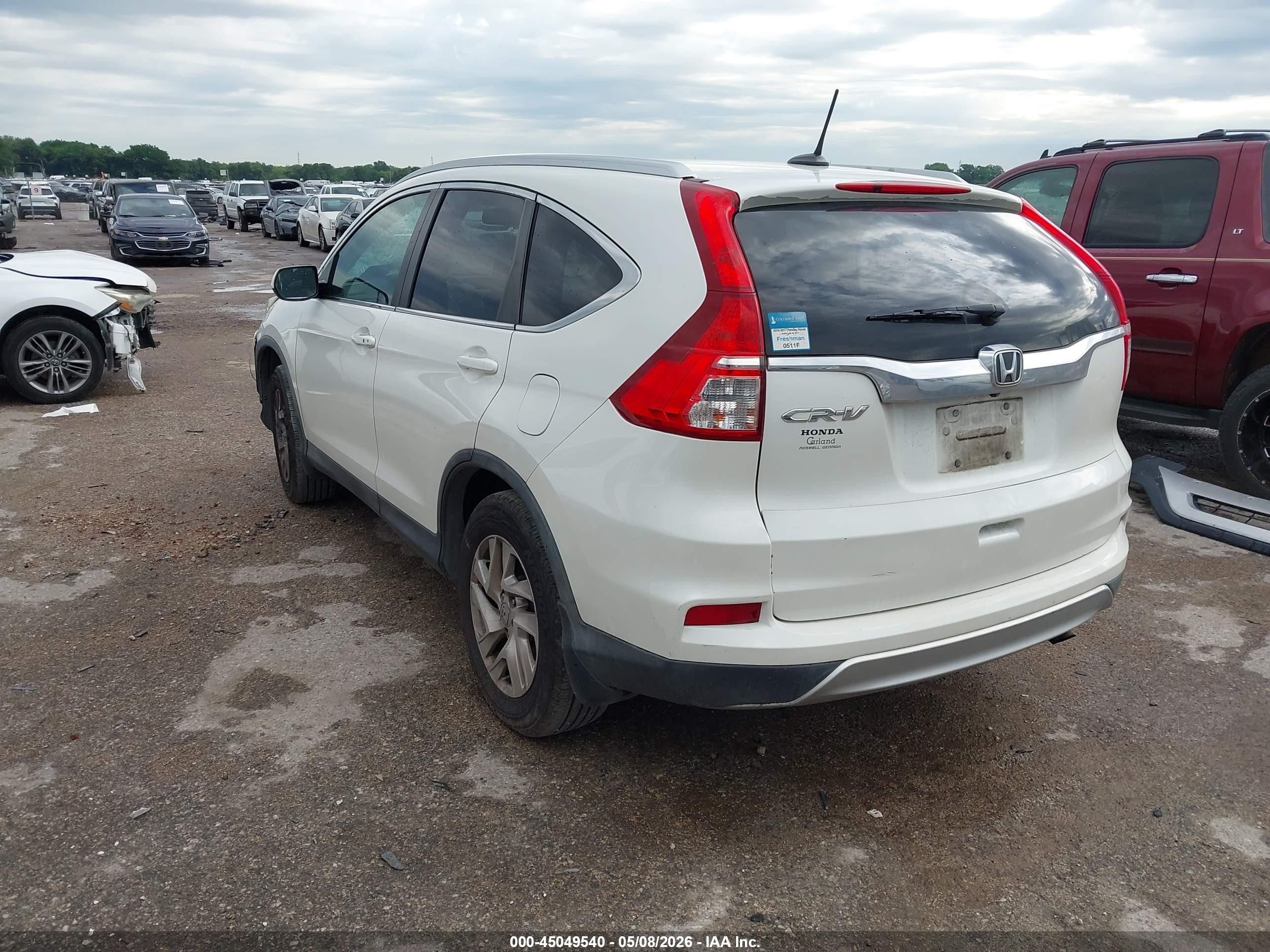 2015 Honda Cr-v Ex-l Белый vin: 5J6RM3H70FL014870