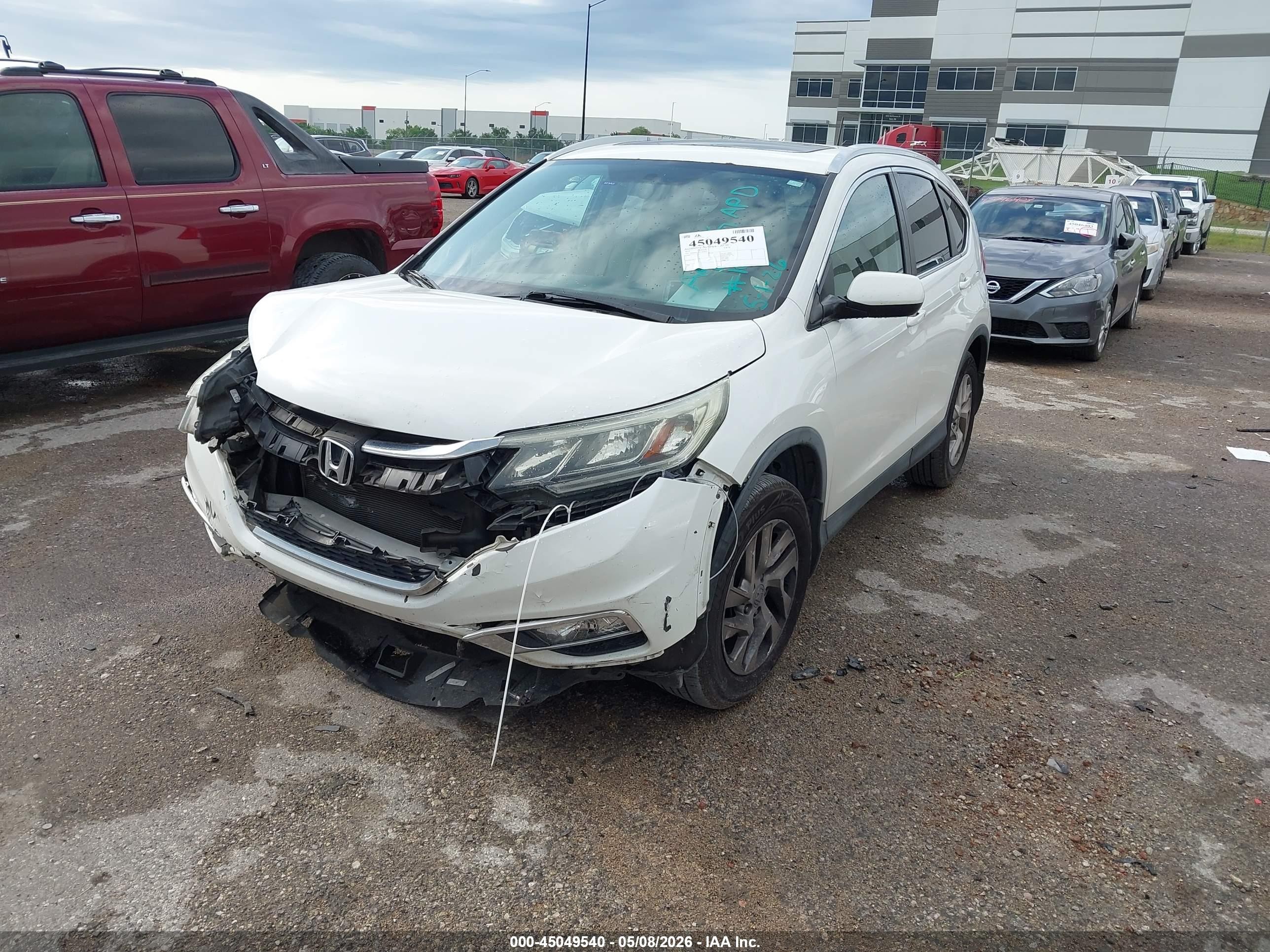 2015 Honda Cr-v Ex-l Белый vin: 5J6RM3H70FL014870