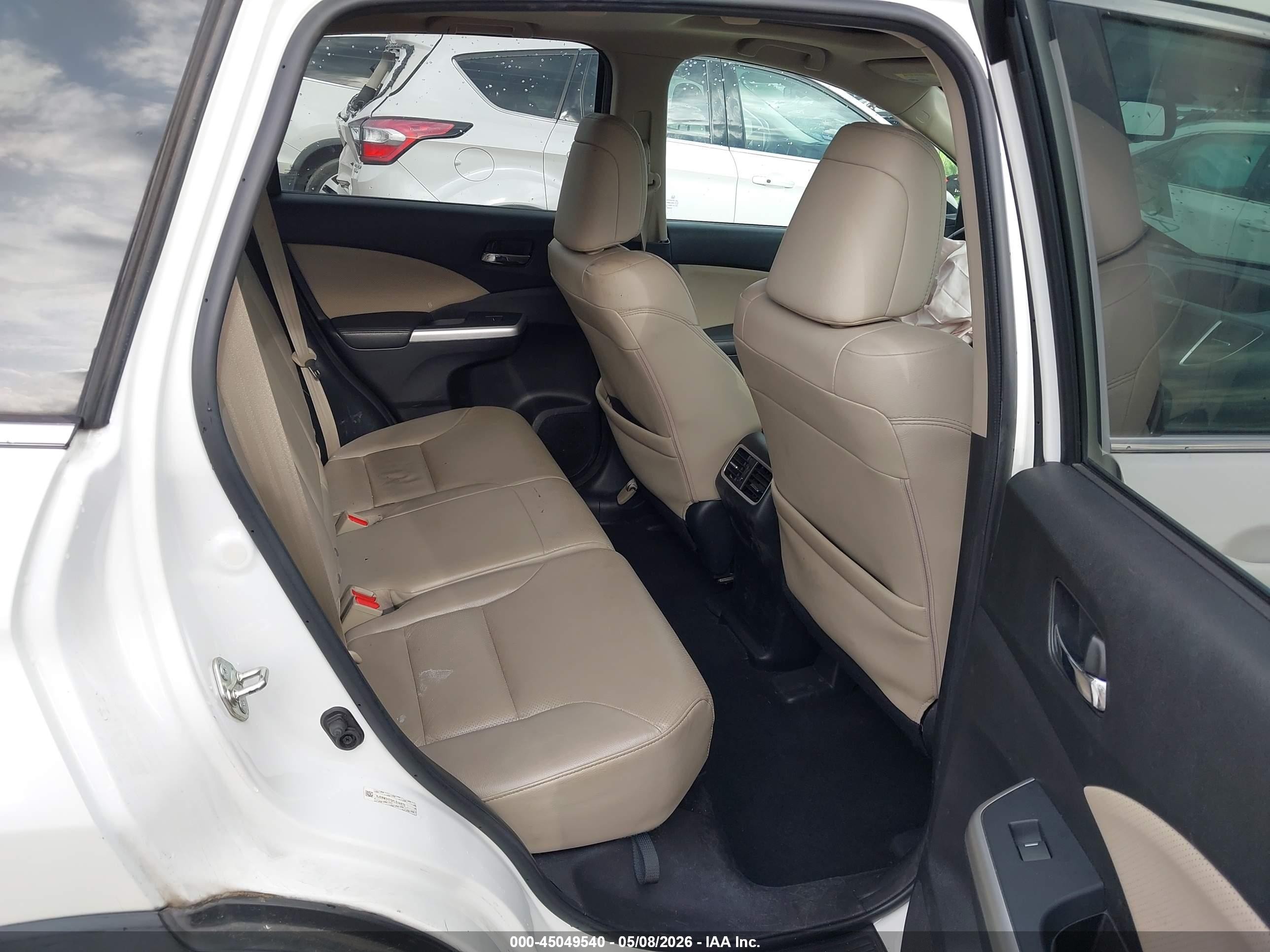 2015 Honda Cr-v Ex-l Белый vin: 5J6RM3H70FL014870