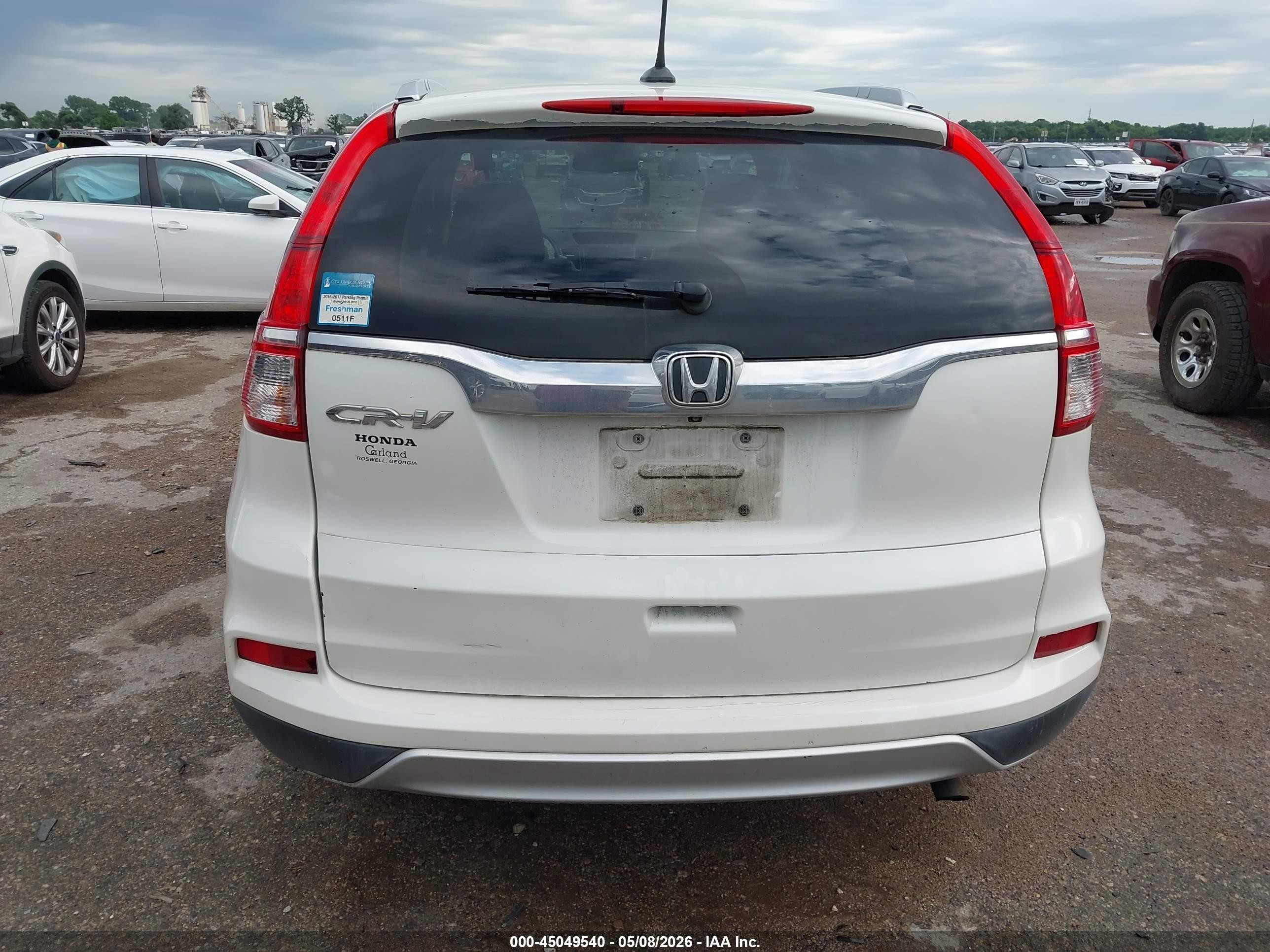 2015 Honda Cr-v Ex-l Белый vin: 5J6RM3H70FL014870