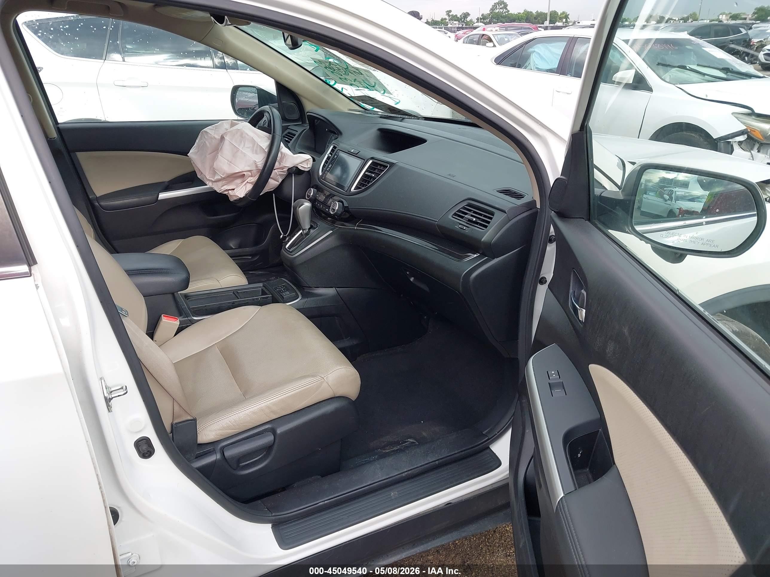2015 Honda Cr-v Ex-l Белый vin: 5J6RM3H70FL014870