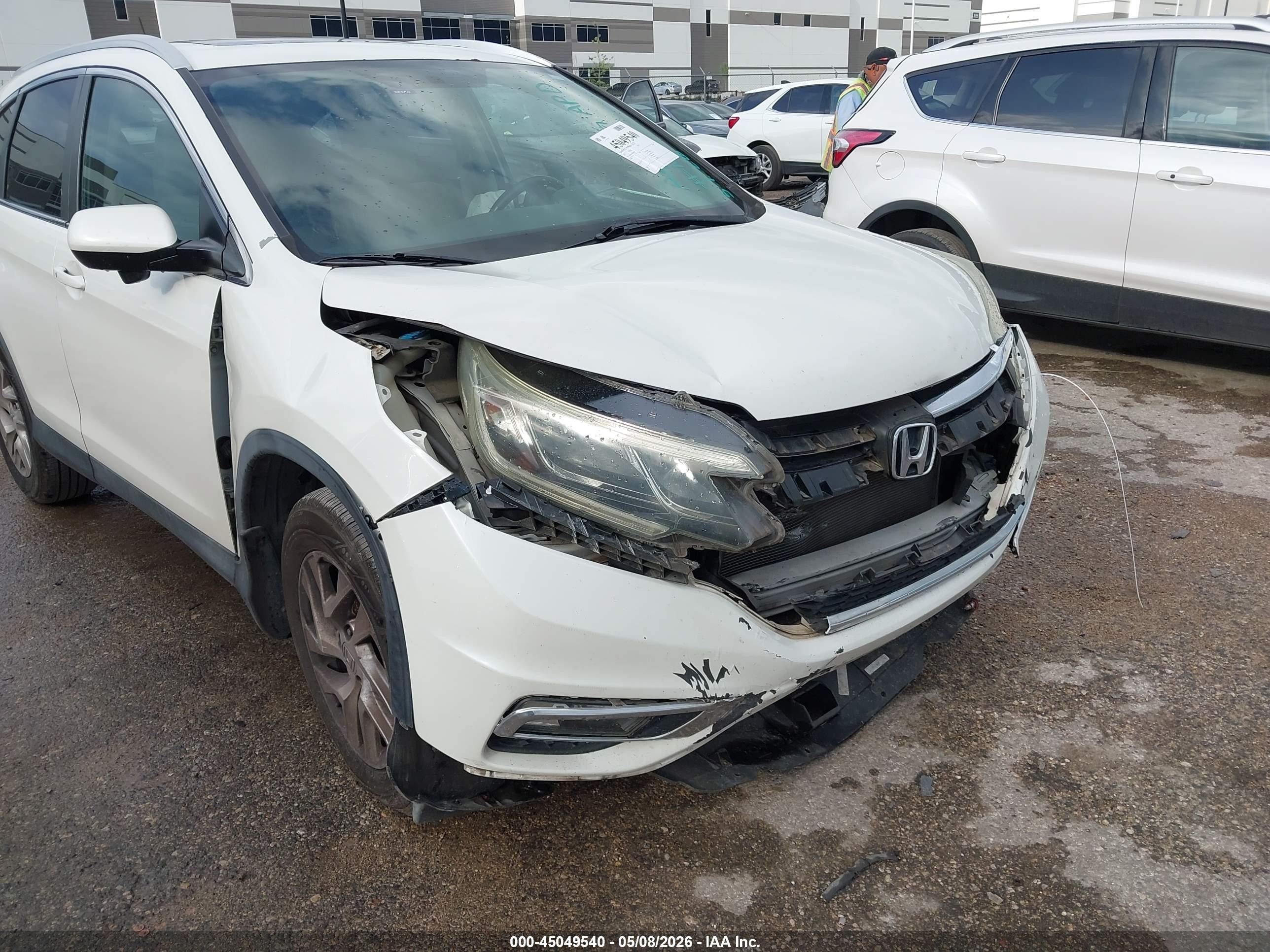 2015 Honda Cr-v Ex-l Белый vin: 5J6RM3H70FL014870