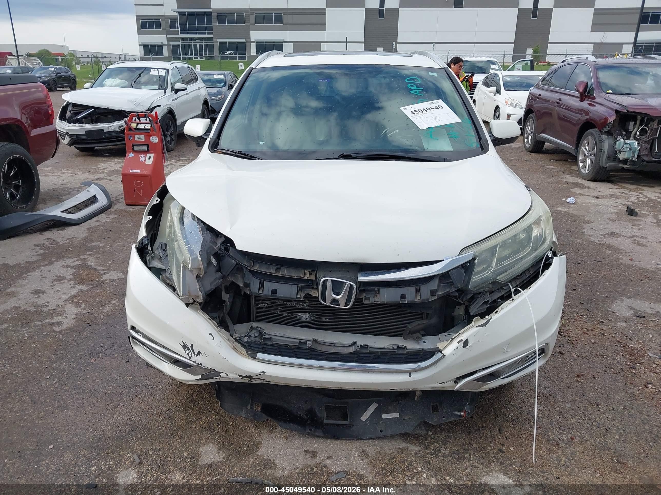 2015 Honda Cr-v Ex-l Белый vin: 5J6RM3H70FL014870