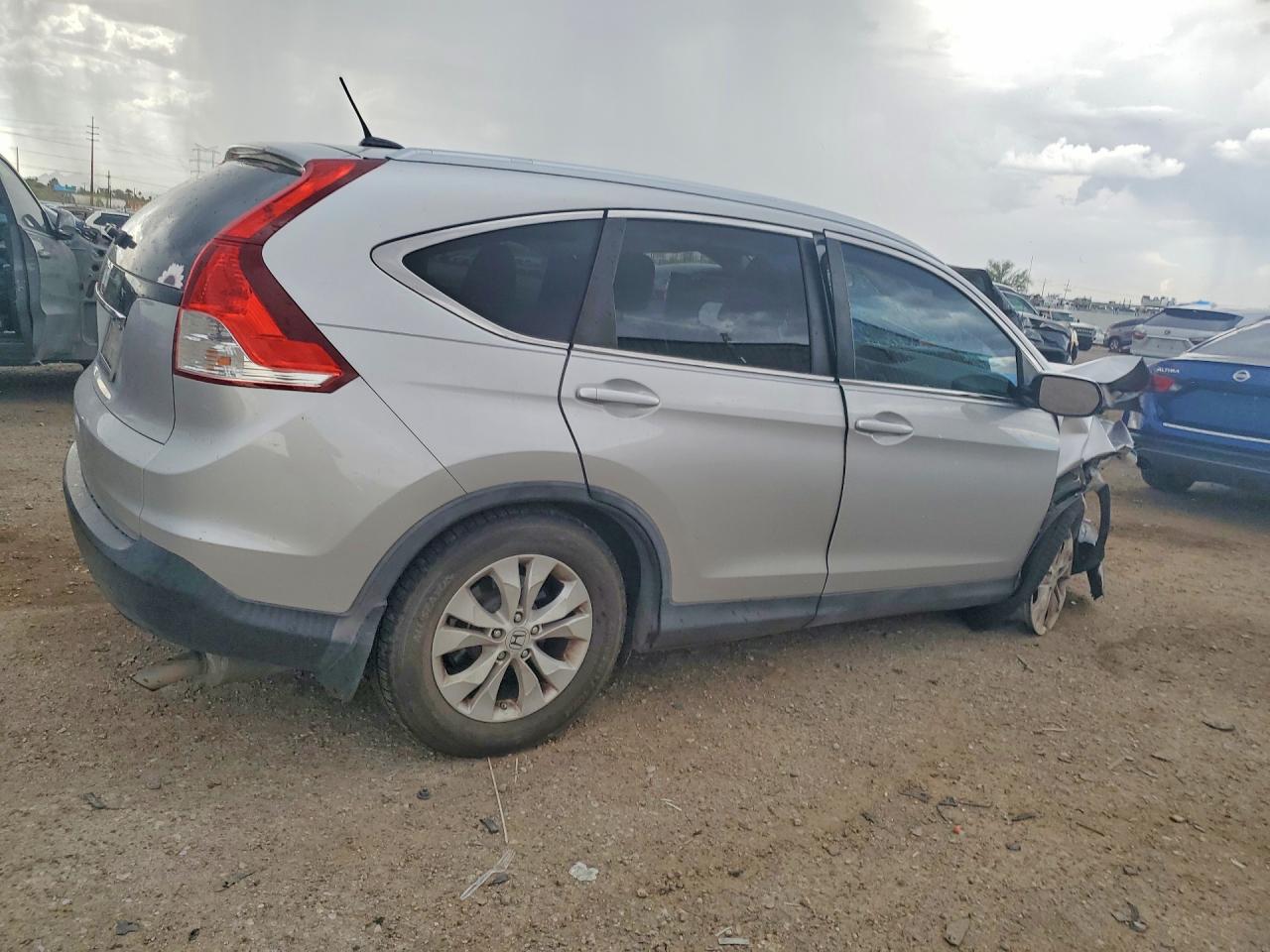 2012 Honda Cr-v Exl Silver vin: 5J6RM3H71CL003565