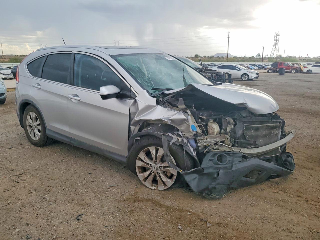 2012 Honda Cr-v Exl Silver vin: 5J6RM3H71CL003565