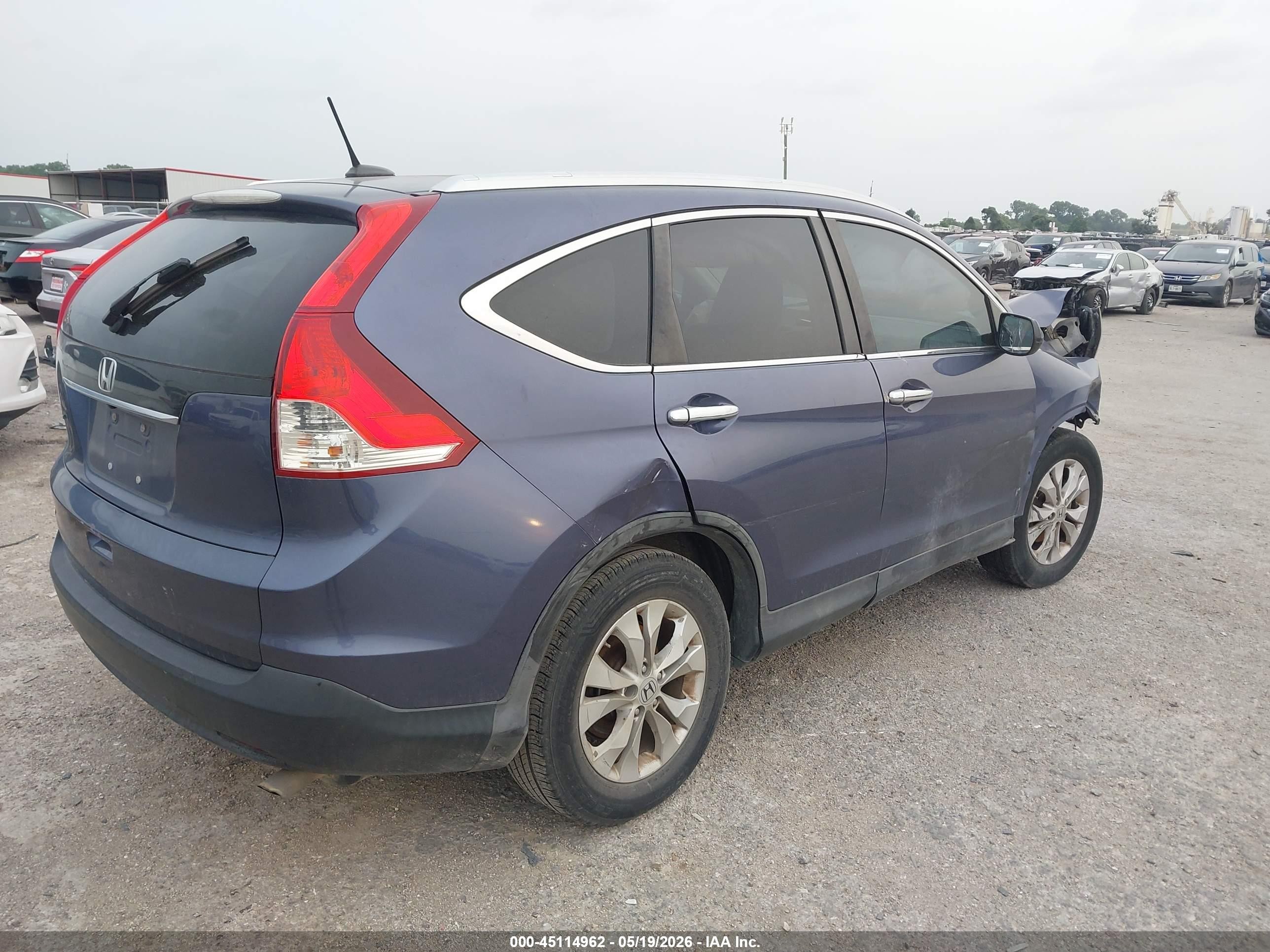 2012 Honda Cr-v Ex-l Серый vin: 5J6RM3H71CL030636