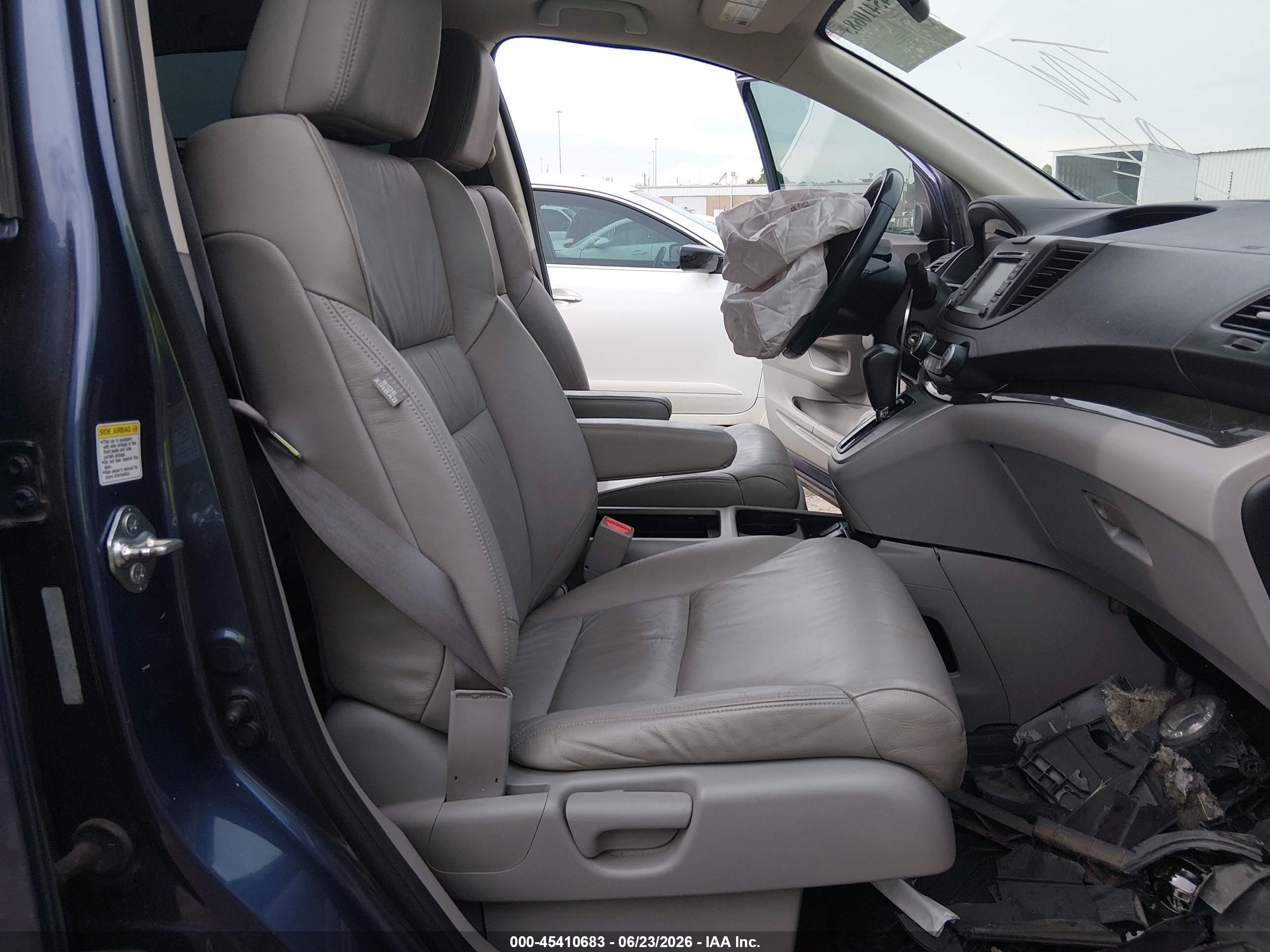 2012 Honda Cr-v Ex-l Blue vin: 5J6RM3H71CL037845