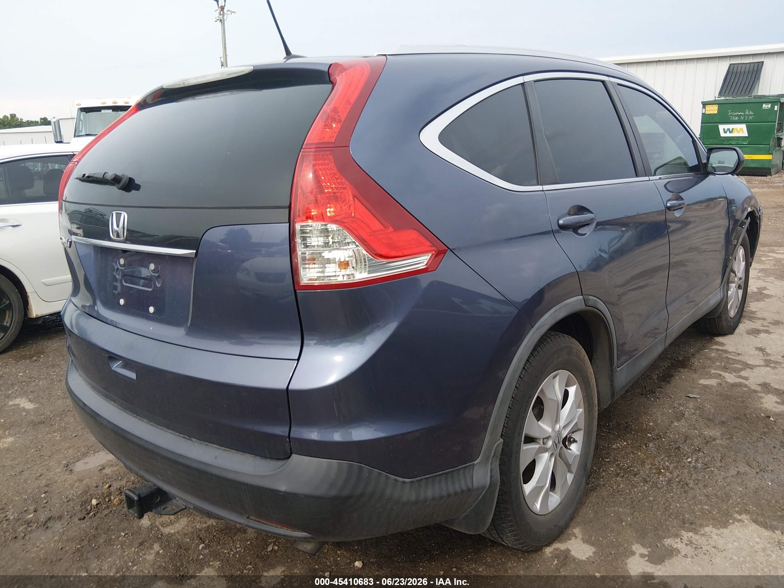 2012 Honda Cr-v Ex-l Blue vin: 5J6RM3H71CL037845