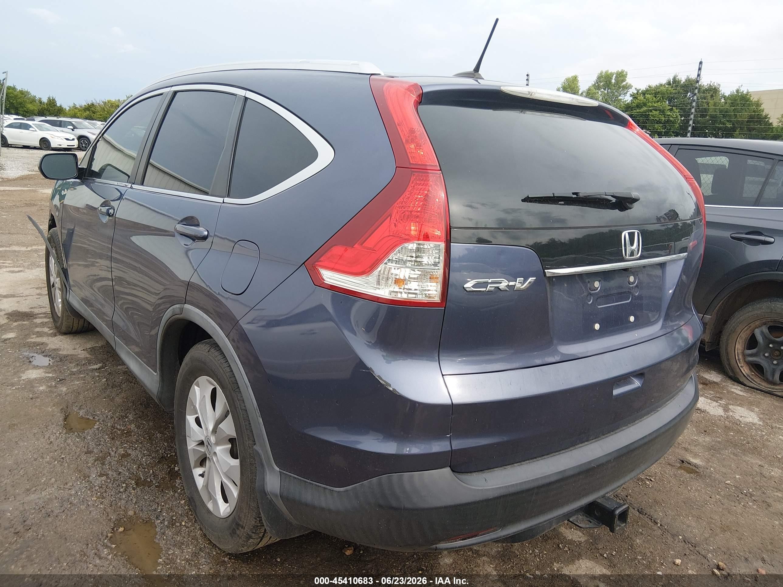 2012 Honda Cr-v Ex-l Blue vin: 5J6RM3H71CL037845
