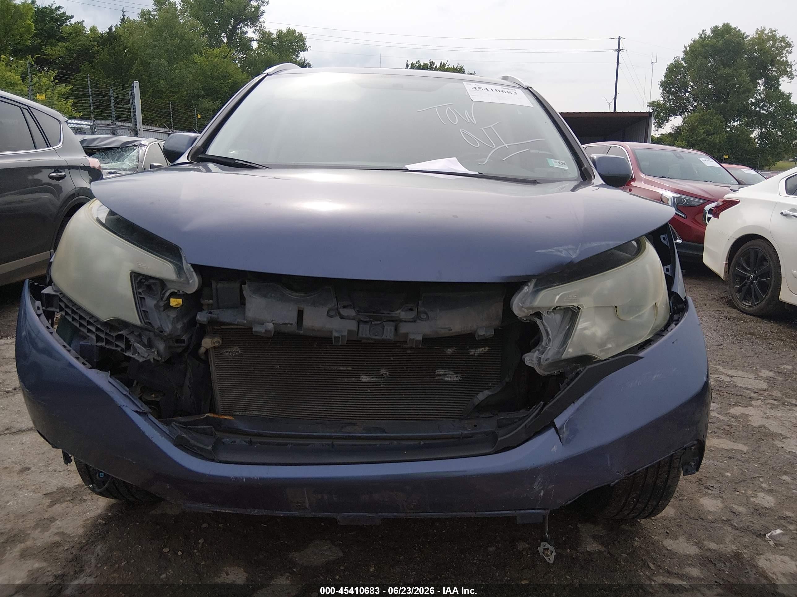 2012 Honda Cr-v Ex-l Blue vin: 5J6RM3H71CL037845