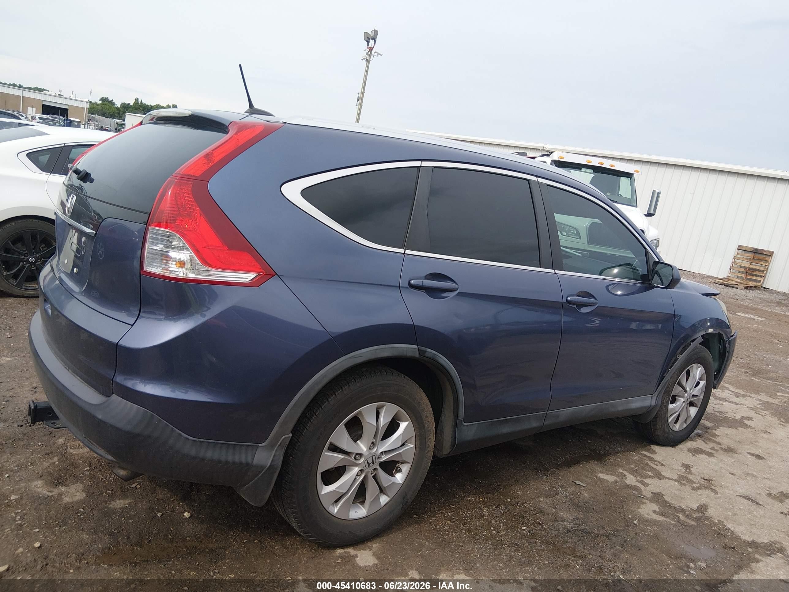 2012 Honda Cr-v Ex-l Blue vin: 5J6RM3H71CL037845