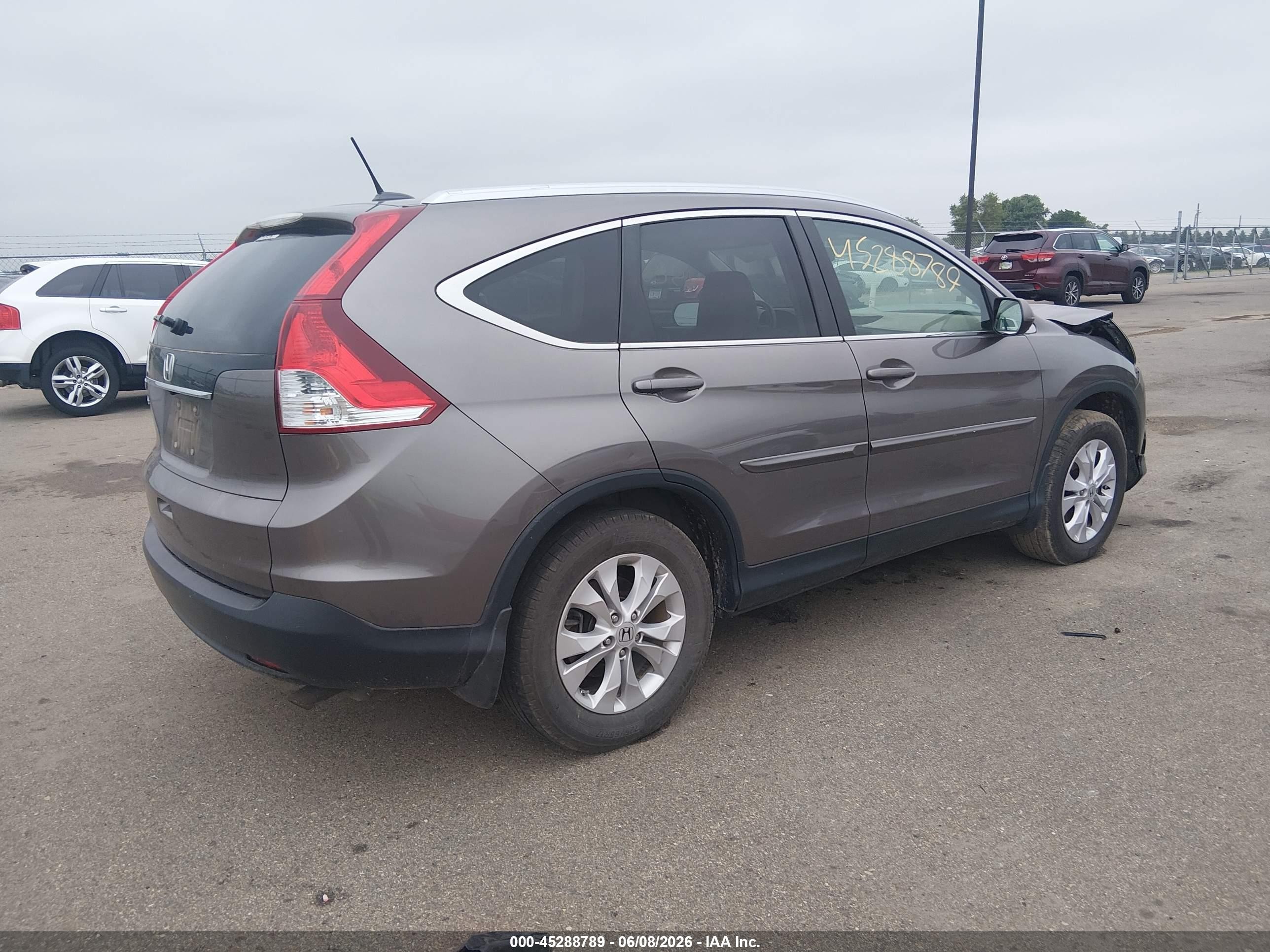 2013 Honda Cr-v Ex-l Brown vin: 5J6RM3H71DL002384