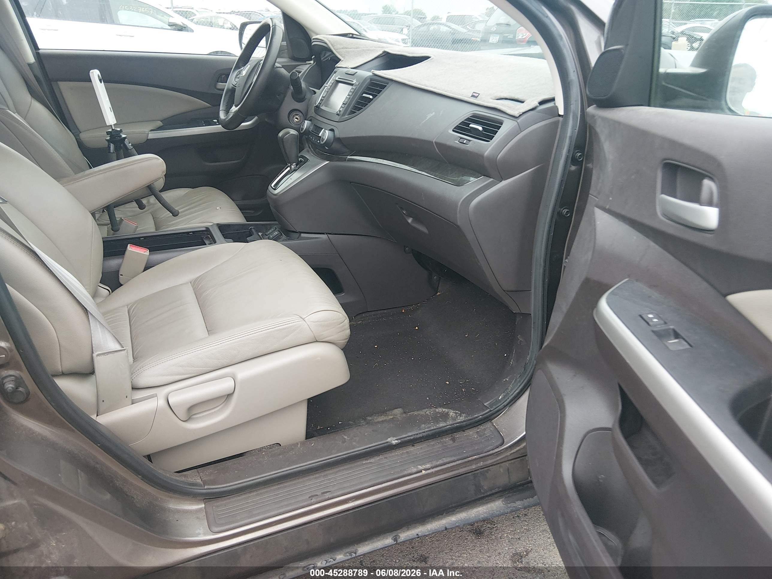 2013 Honda Cr-v Ex-l Brown vin: 5J6RM3H71DL002384