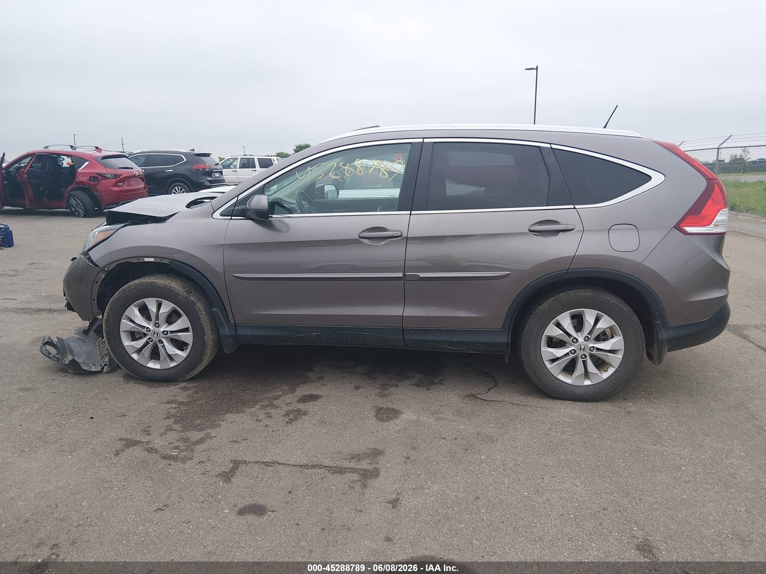 2013 Honda Cr-v Ex-l Brown vin: 5J6RM3H71DL002384