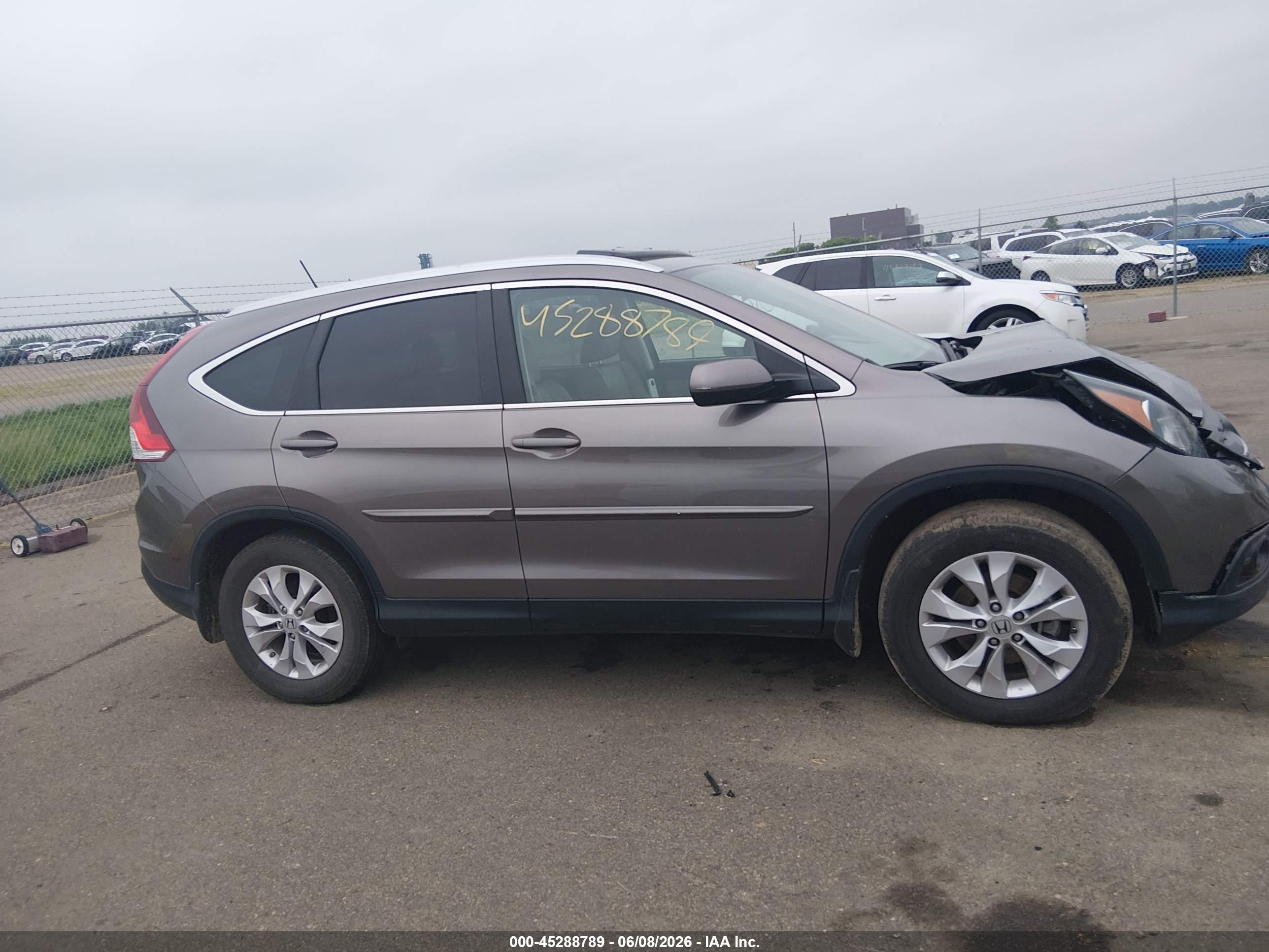 2013 Honda Cr-v Ex-l Brown vin: 5J6RM3H71DL002384