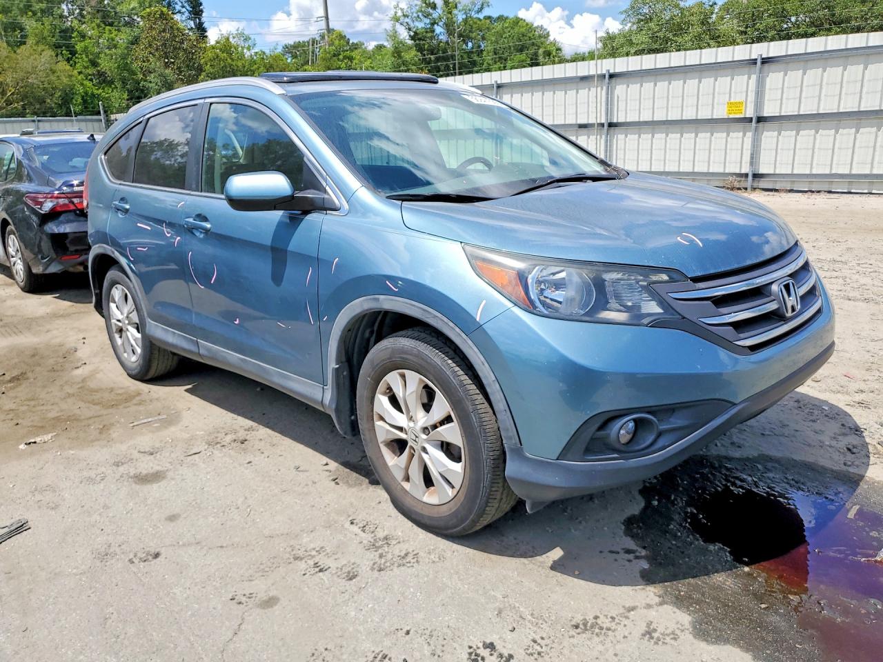 2013 Honda Cr-v Exl Turquoise vin: 5J6RM3H71DL022862