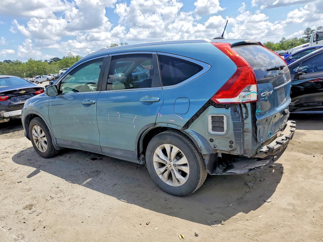 2013 Honda Cr-v Exl Turquoise vin: 5J6RM3H71DL022862