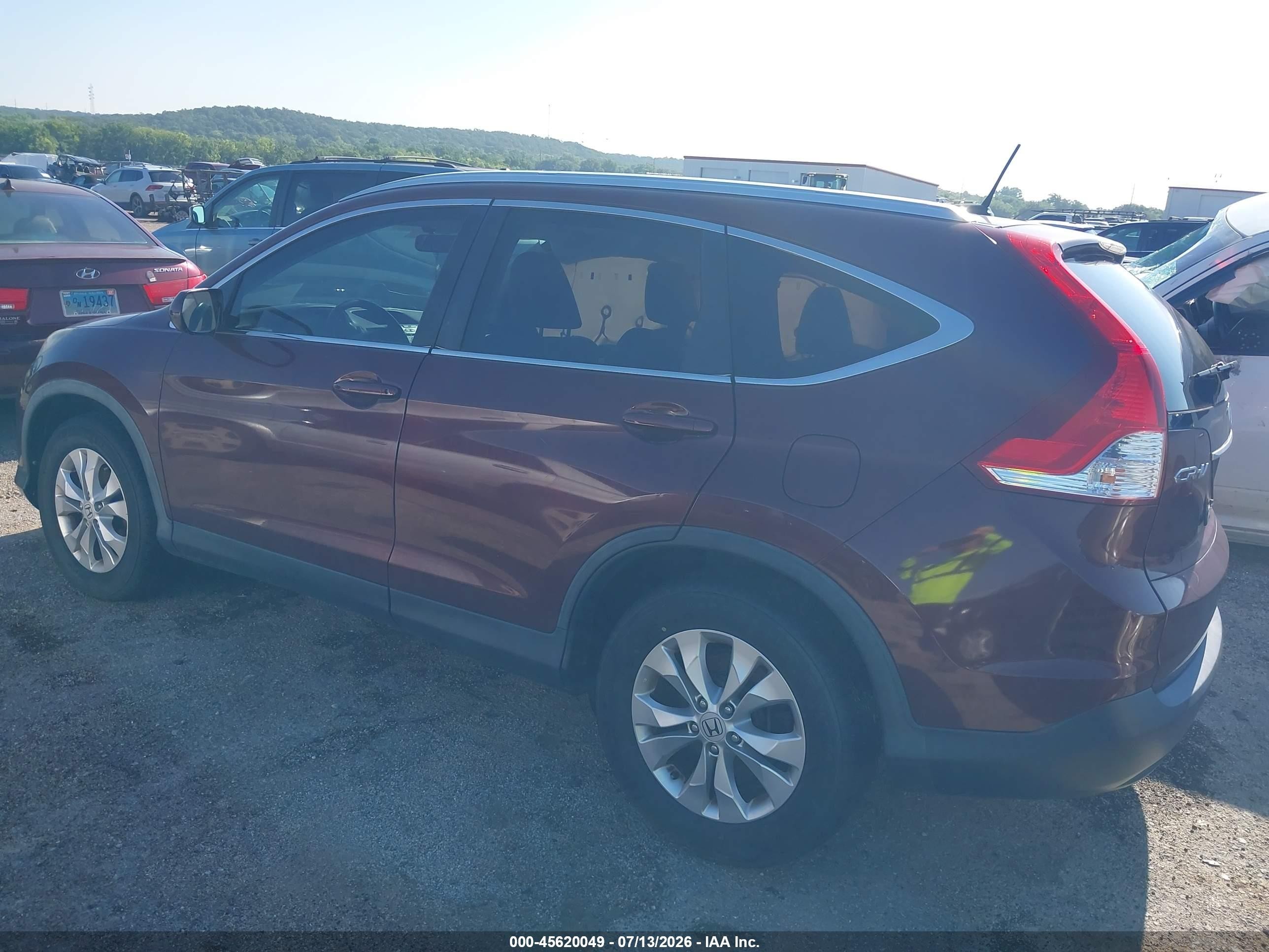 2014 Honda Cr-v Ex-l Темно-бордовый vin: 5J6RM3H71EL028789