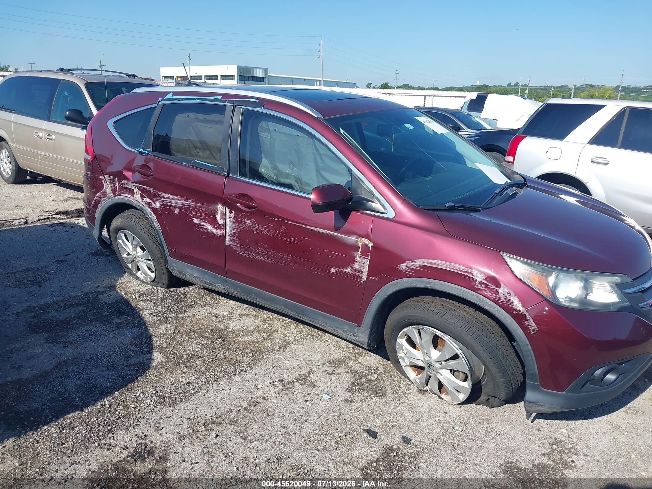 2014 Honda Cr-v Ex-l Темно-бордовый vin: 5J6RM3H71EL028789