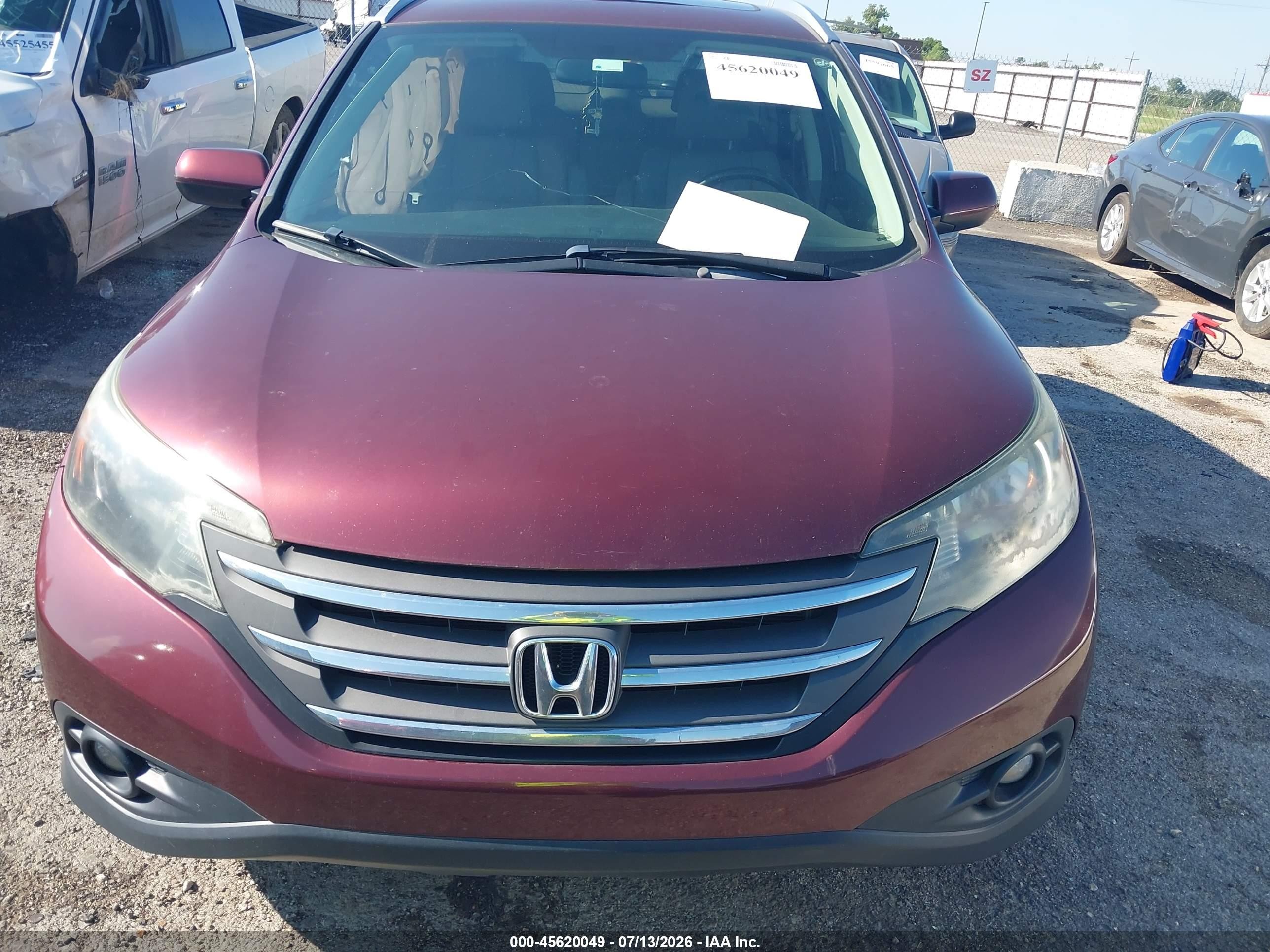 2014 Honda Cr-v Ex-l Темно-бордовый vin: 5J6RM3H71EL028789