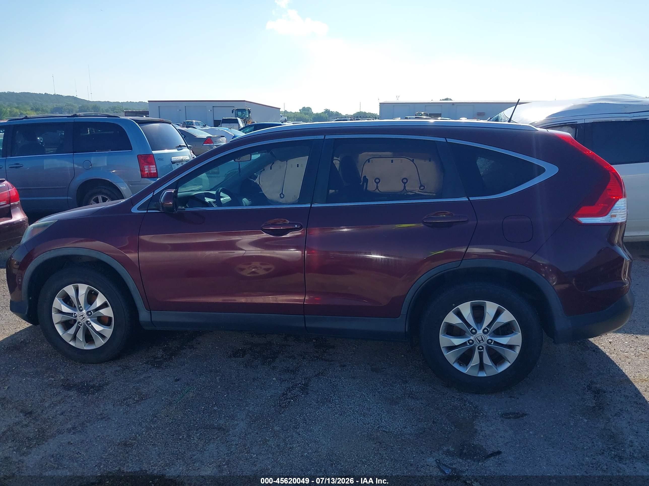 2014 Honda Cr-v Ex-l Темно-бордовый vin: 5J6RM3H71EL028789